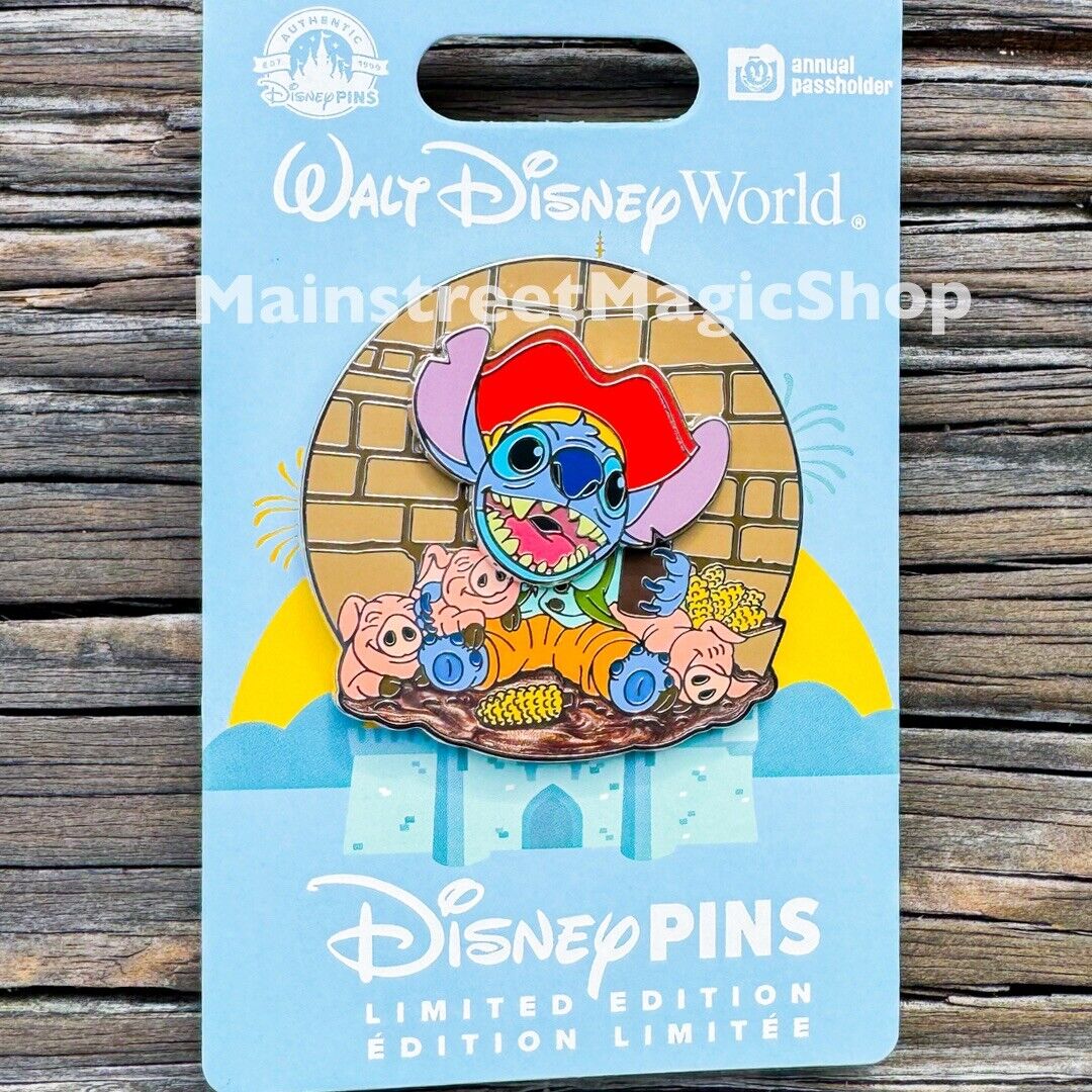 2024 Disney Parks Stitch Pirates Of The Caribbean Passholder Pin LE