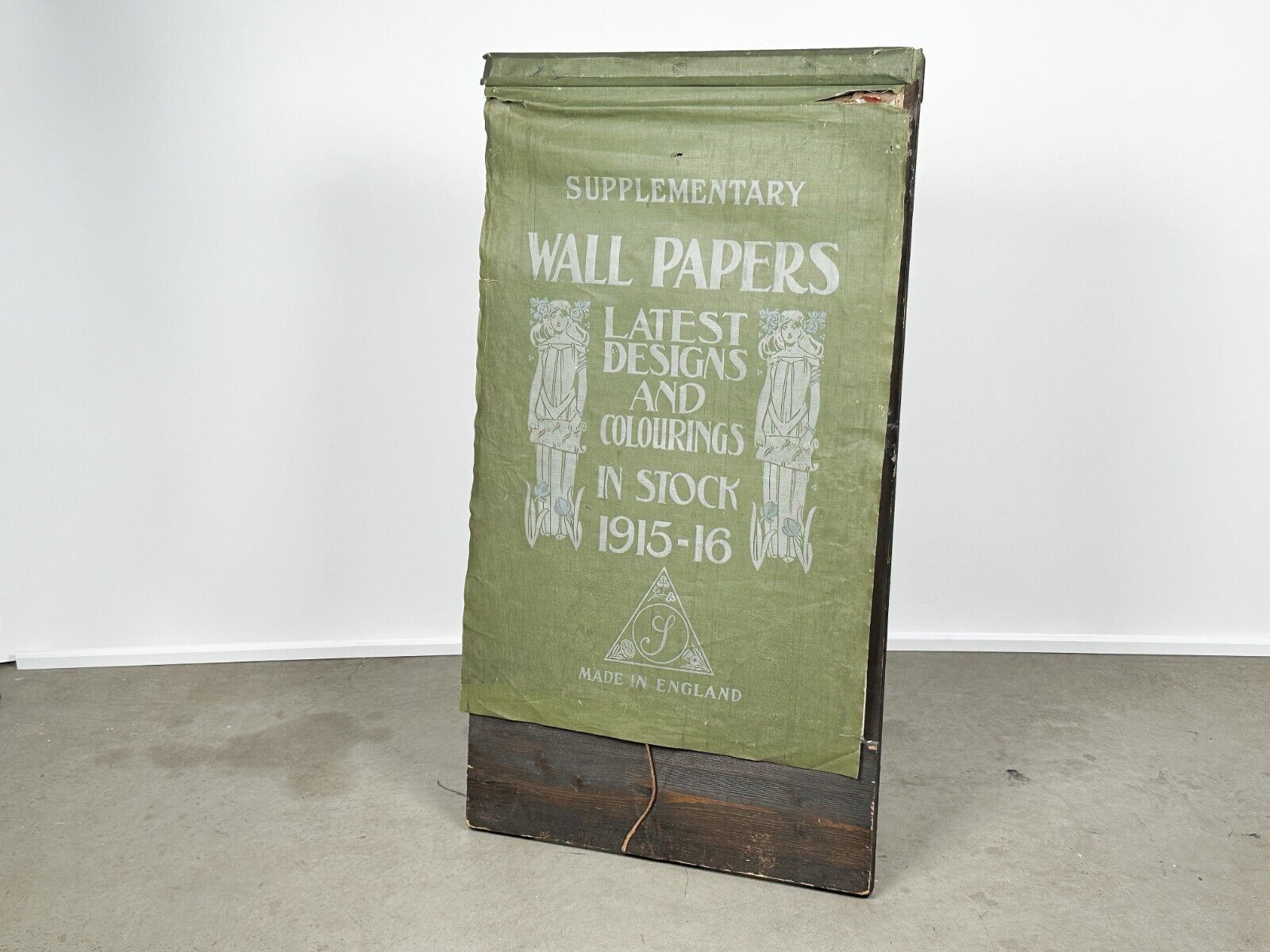 Rare 1915 Original Sanderson Wallpaper Salesman Easel Display With Samples