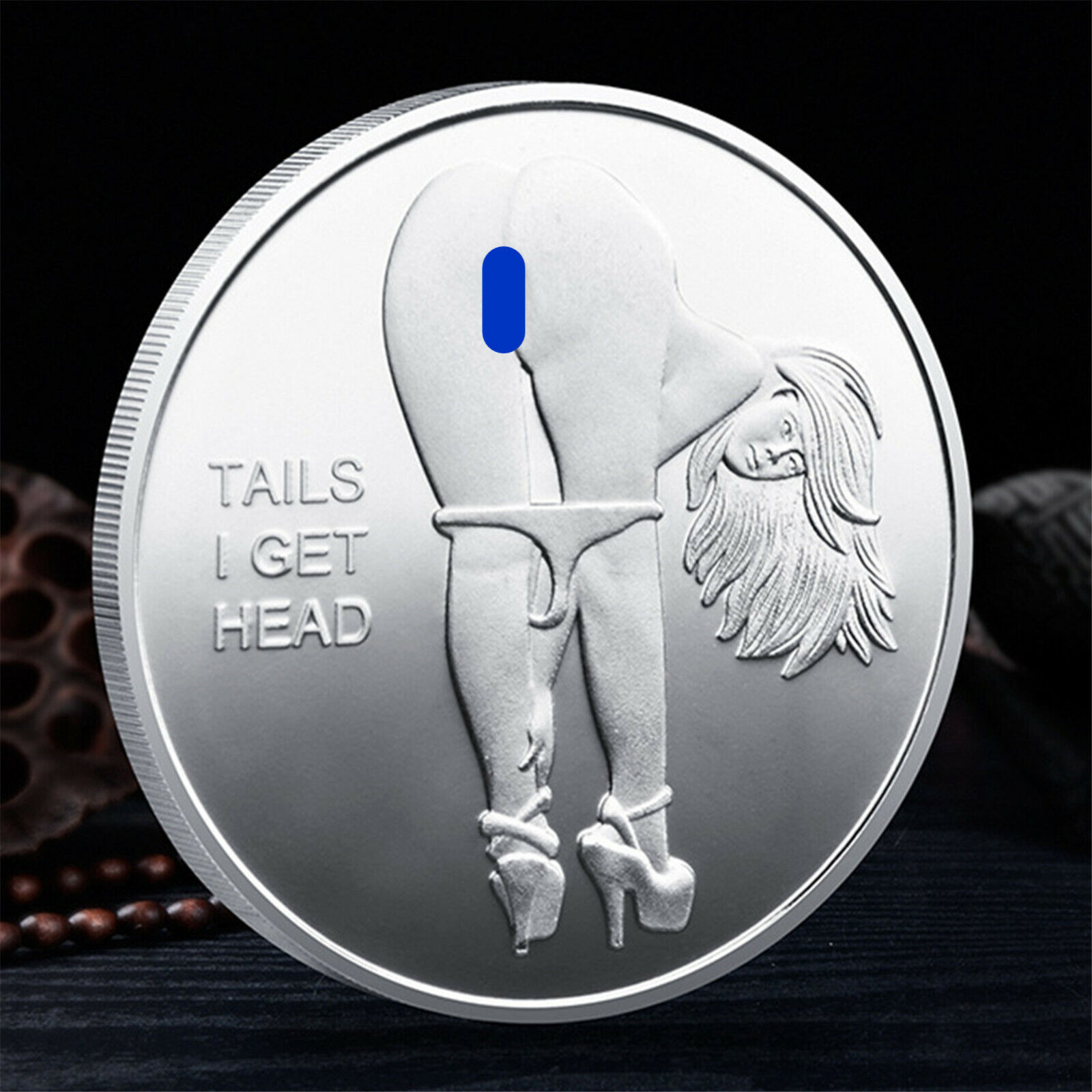 Tails I Get Head  Heads I Get Tail  Sexy Lady Heads Tails Challenge Token Coin