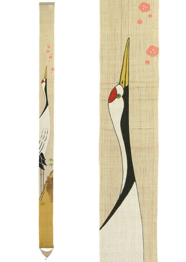 Japanese Crane Winter Skinny Tapestry Tsuru-Kame Senman Kyoto Rakushian TS-405