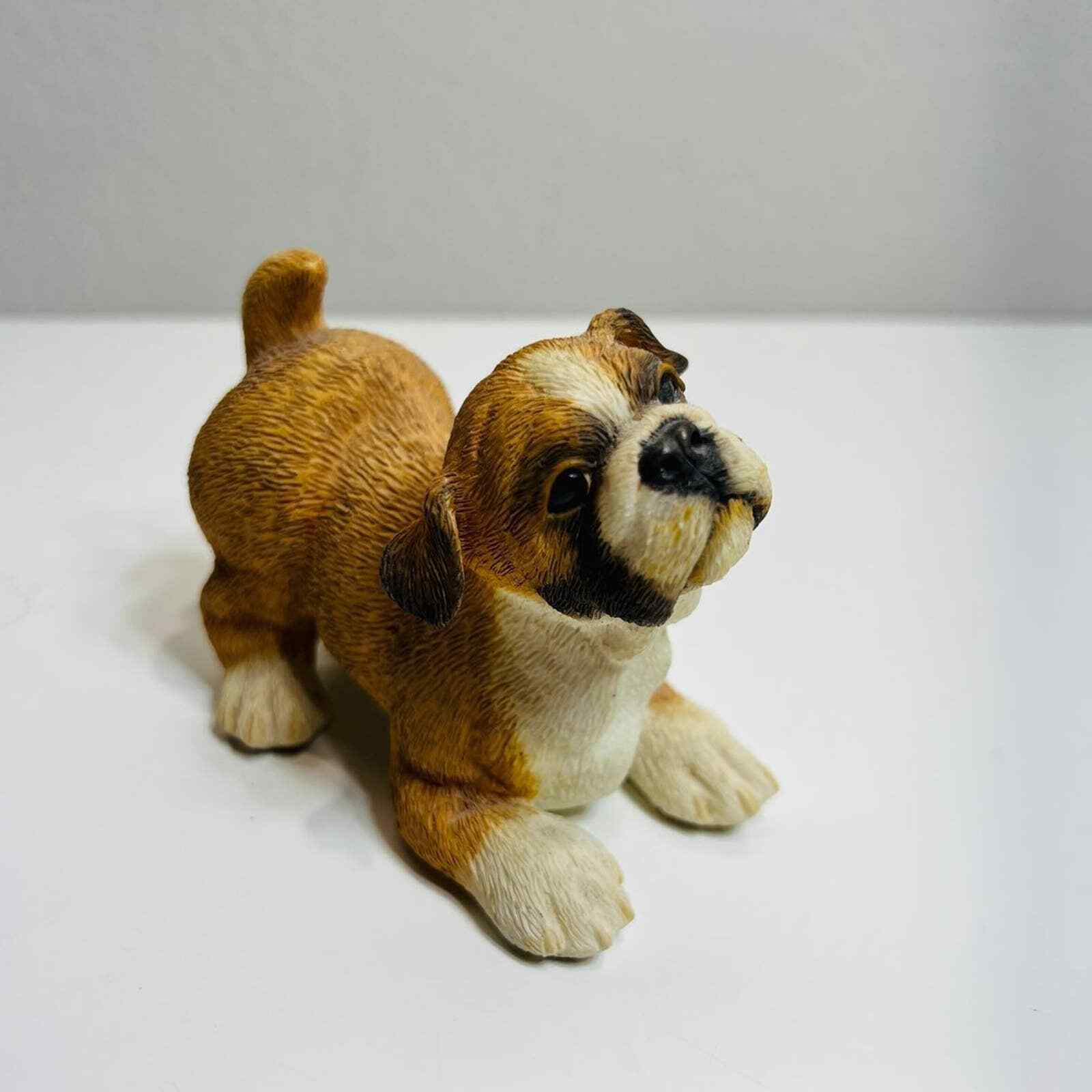 Country Artists Dog Figurine Bulldog Pup Hand Painted Home Decor