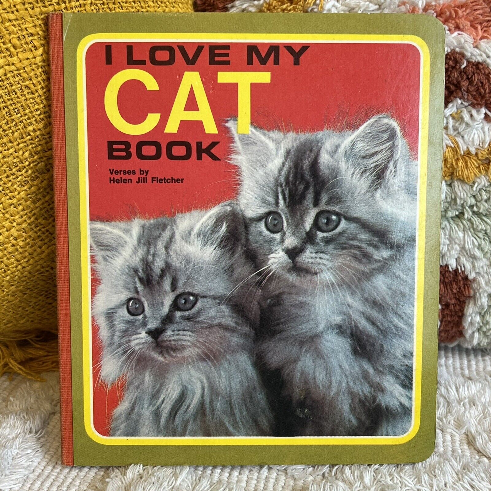 Vintage I Love My Cat Book Verses By Helen Jill Fletcher 1977 Board Book