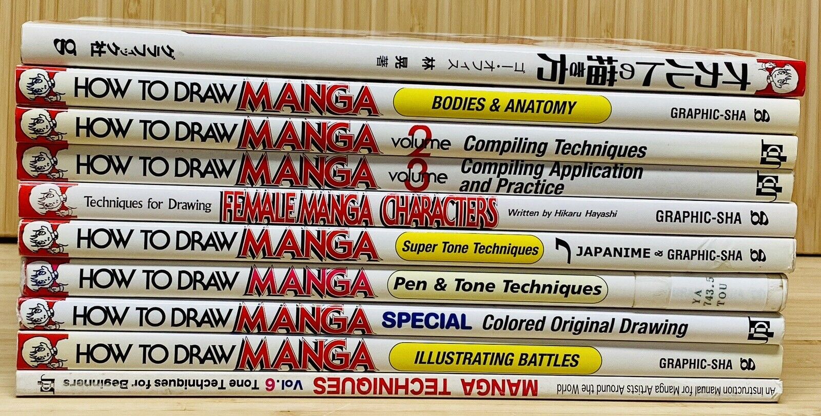 Lot of 10 HOW TO DRAW MANGA  / Techniques Books Various authors Drawing Art