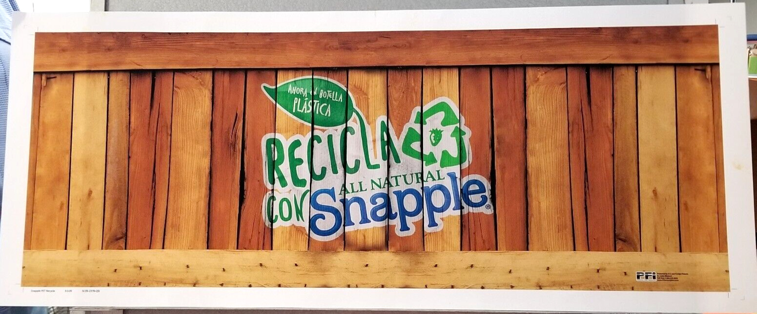 All Natural Snapple Preproduction Advertising Art Work Recicla Con Plastica 2006