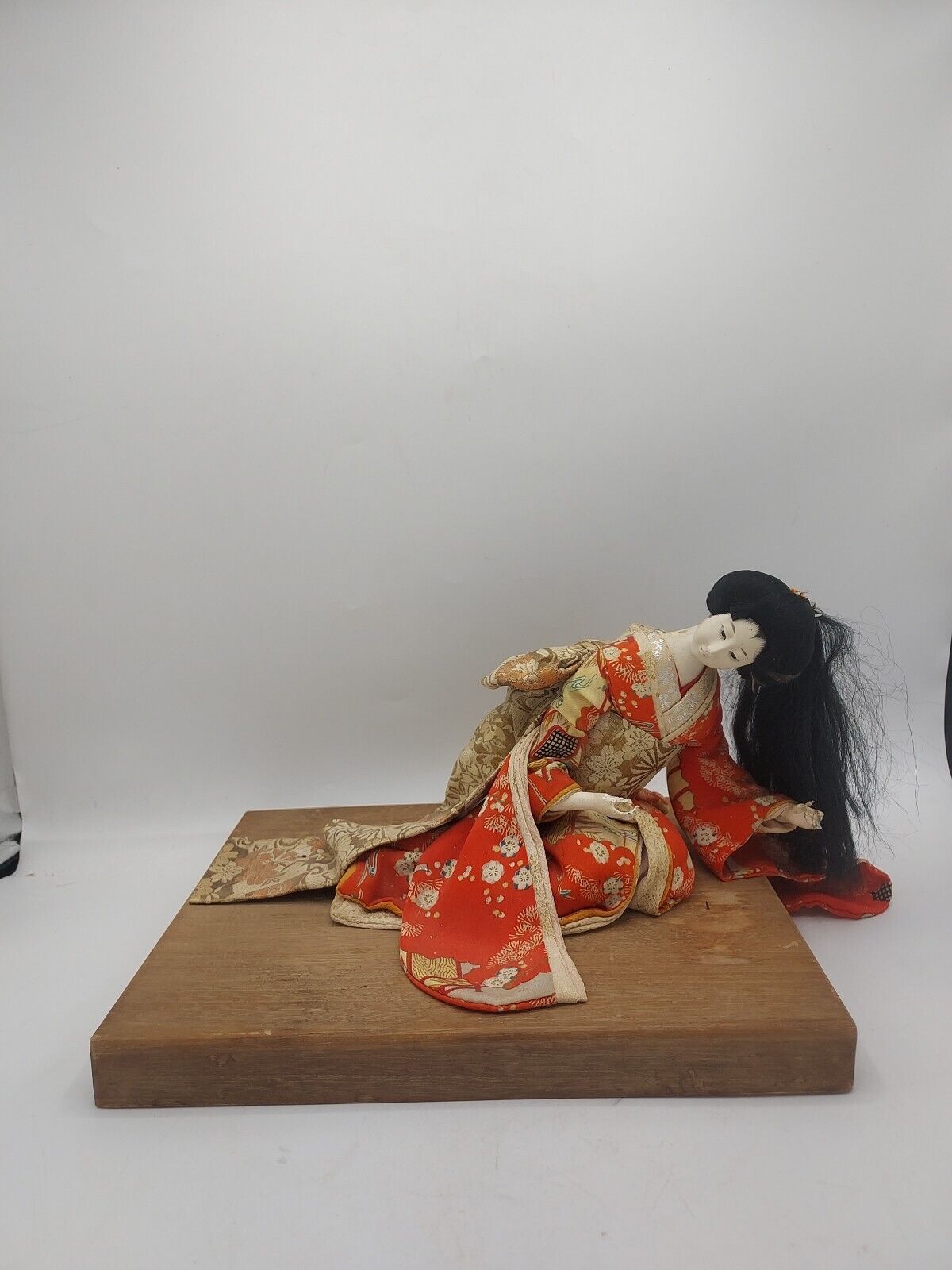Japanese vintage Shiokumi doll Laying On Side 1960's  