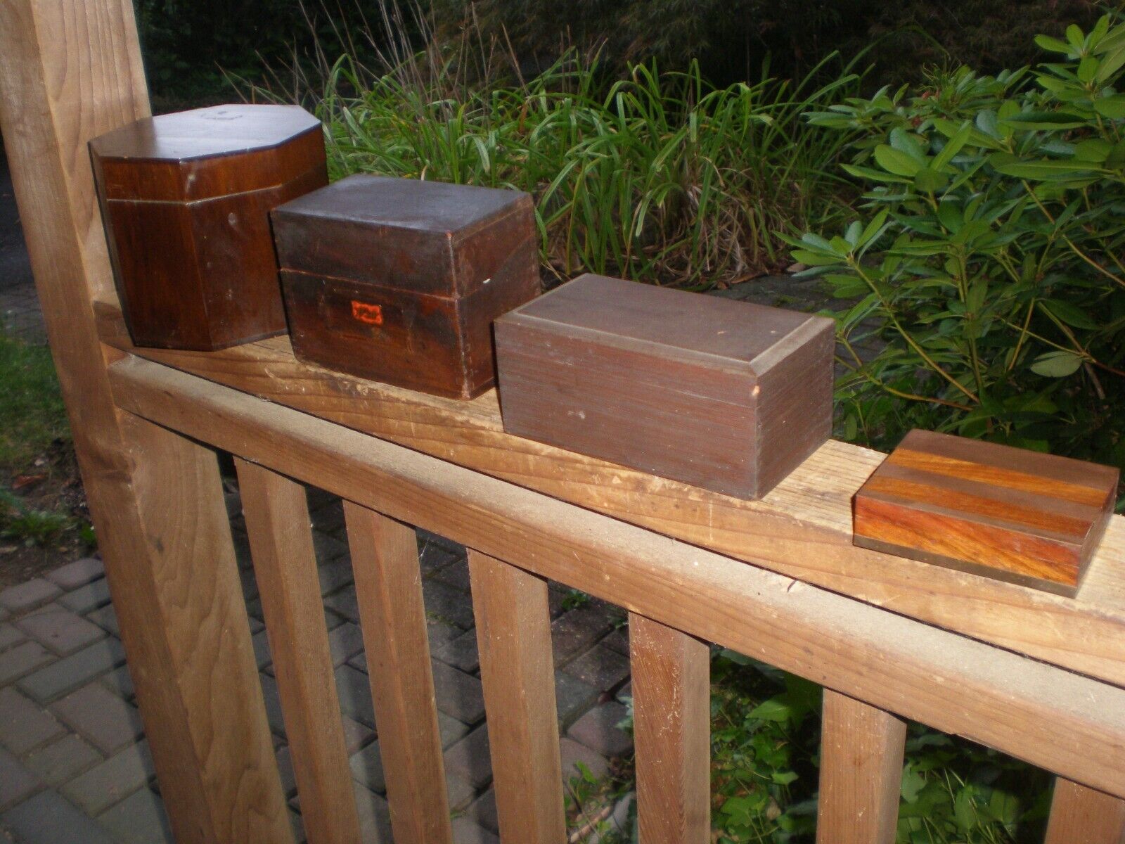 4 Lot Of Small Vintage Wooden Boxes 