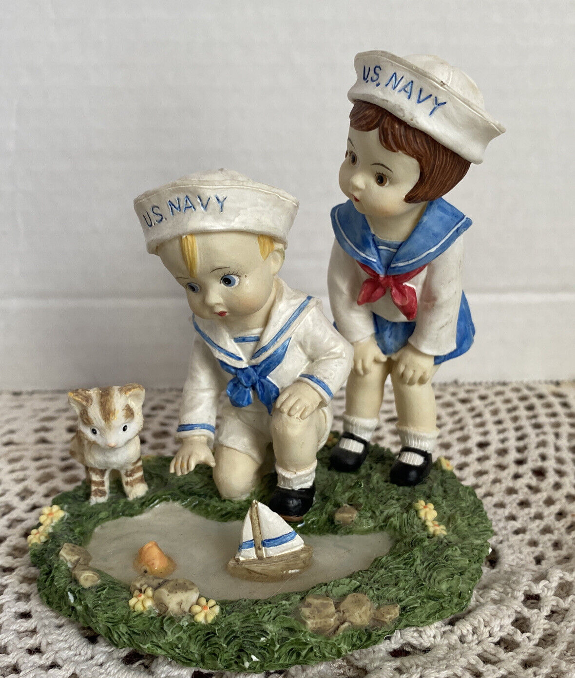 Effanbee Heart to Heart High Seas Patsy and Skippy Bisque Figurine 1996