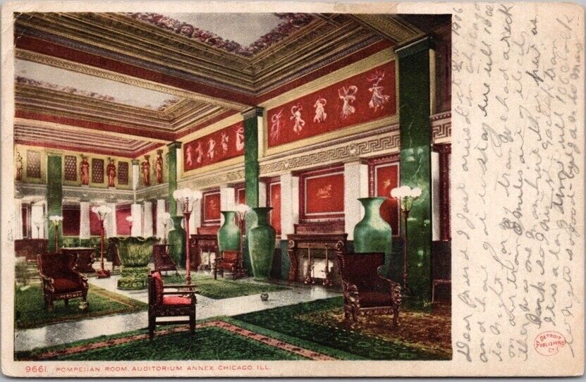 1906 CHICAGO IL Postcard AUDITORIUM HOTEL \