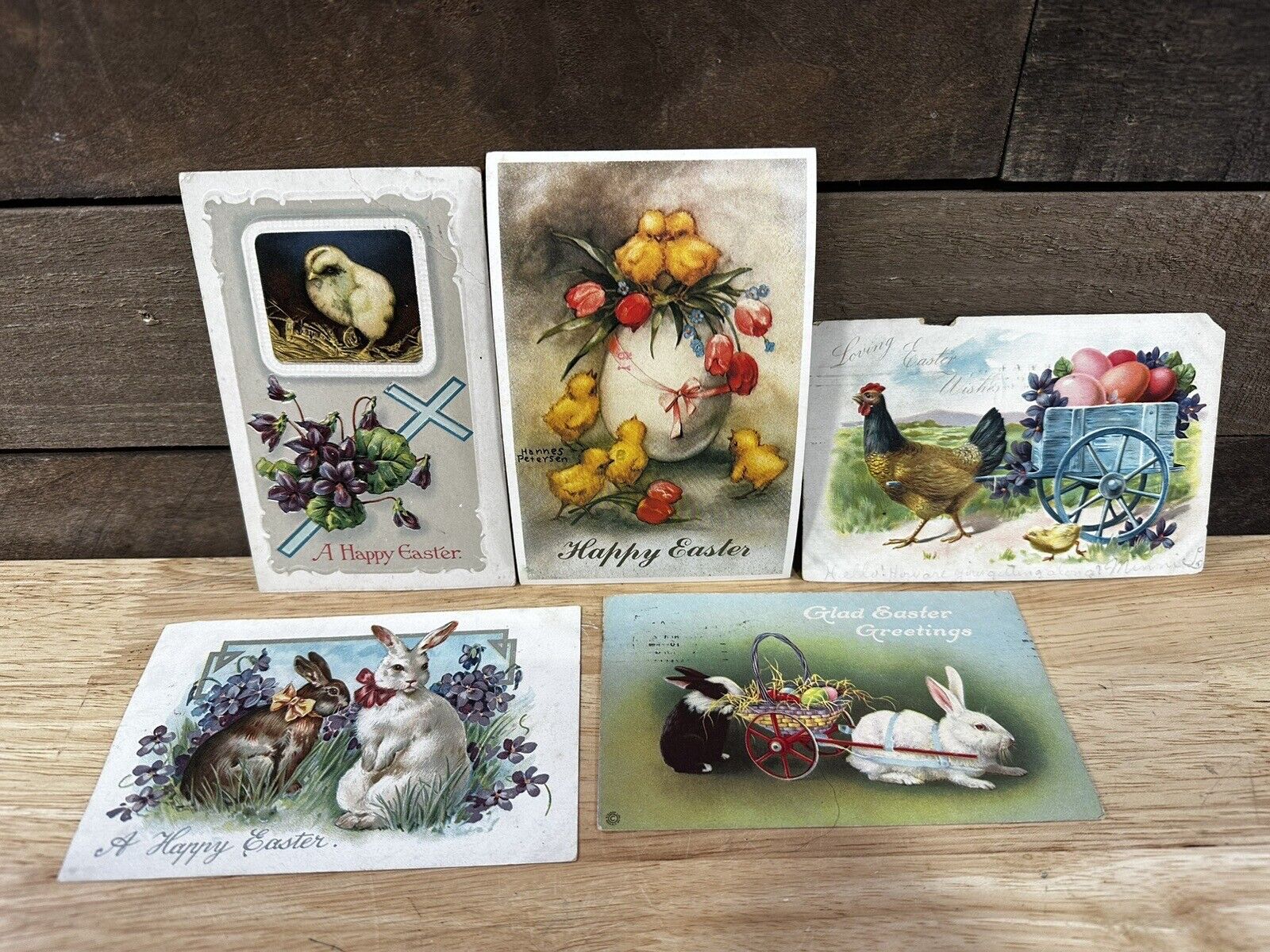 Lot Of 5 Antique Easter Holiday Postcards