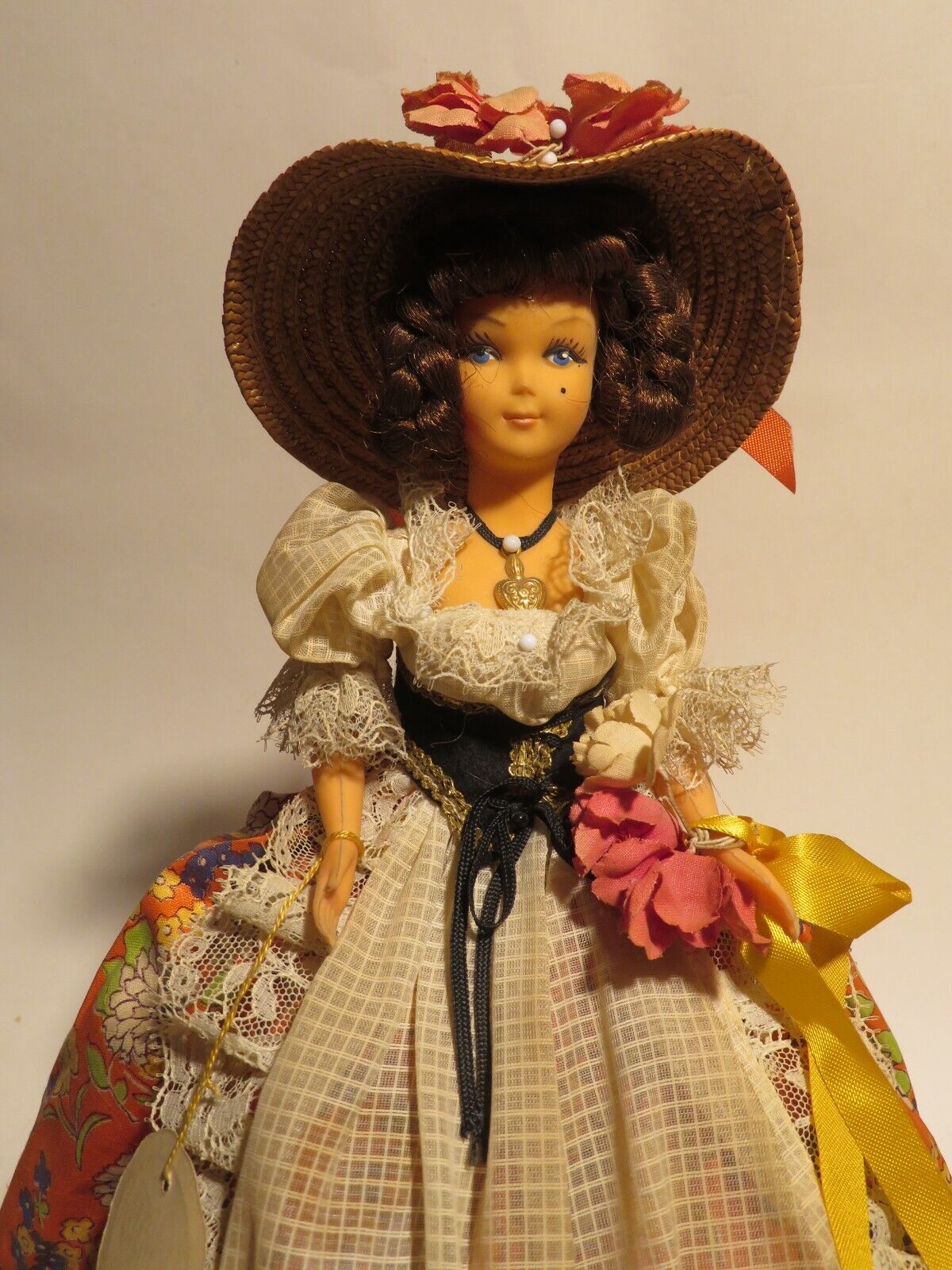 Vintage Collectors Doll Lamp Baby Flex Marque Depose Rare Antique Lace Dress    