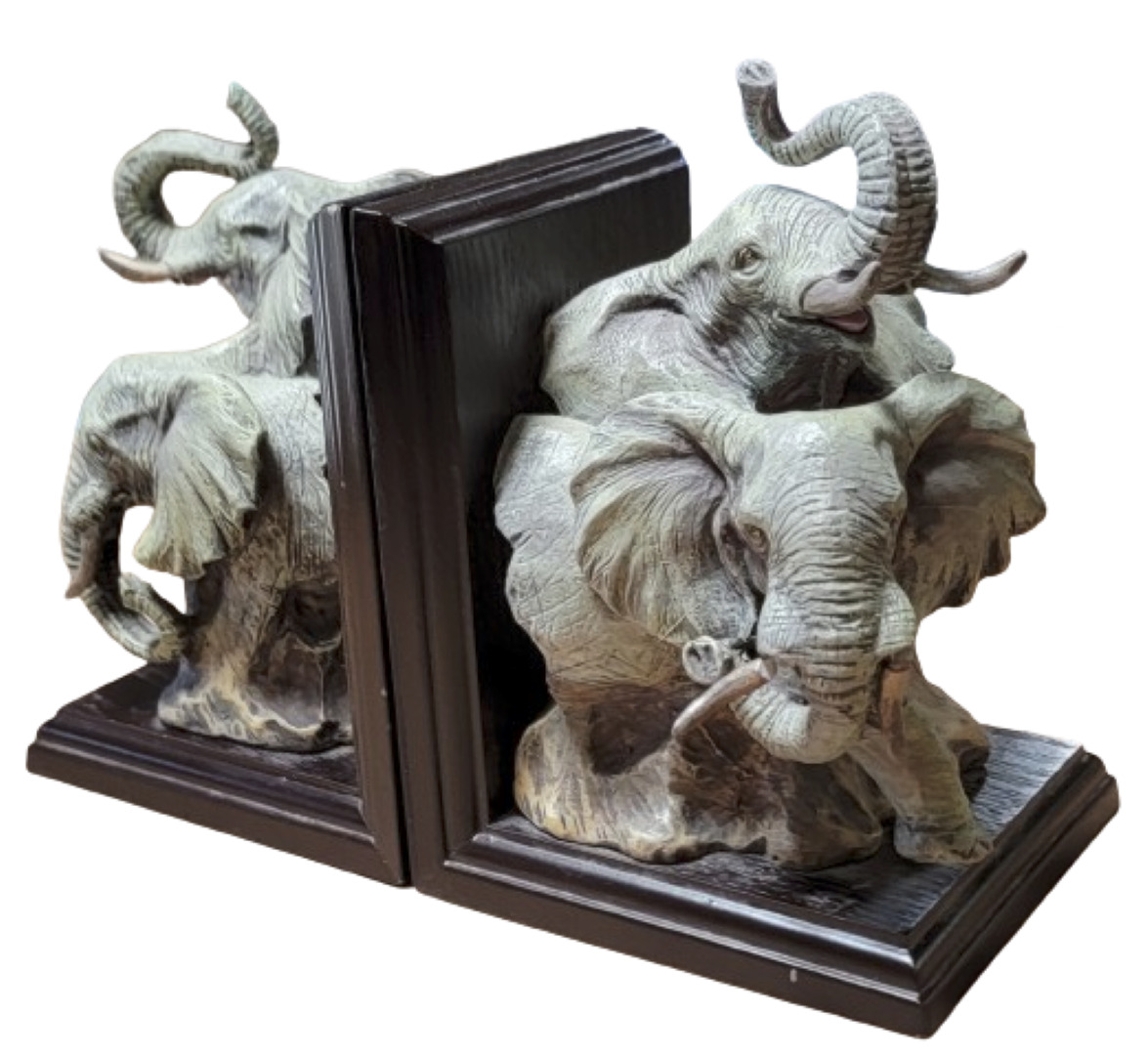 Vintage Seymour Mann Western Style Bookends (Elephants)