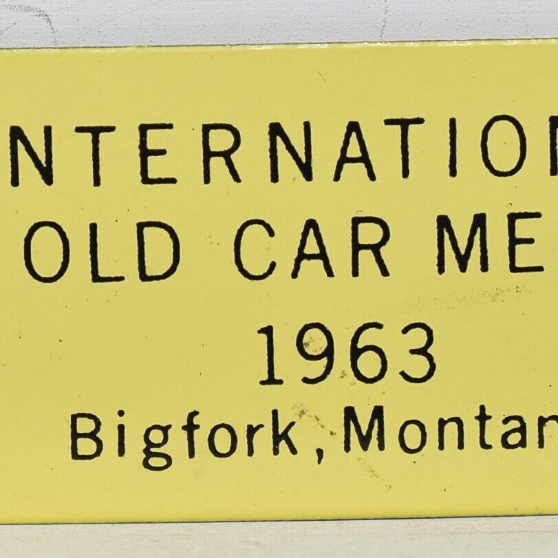 1963 Antique Car American Canadian International Meet Bigfork Montana Plaque