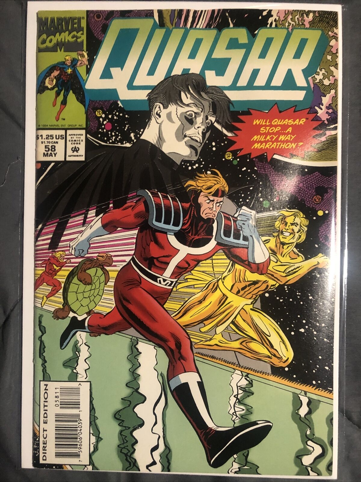 Quasar #58 1st Appearance Buried Alien (Barry Allen Flash) Marvel Comics 1994