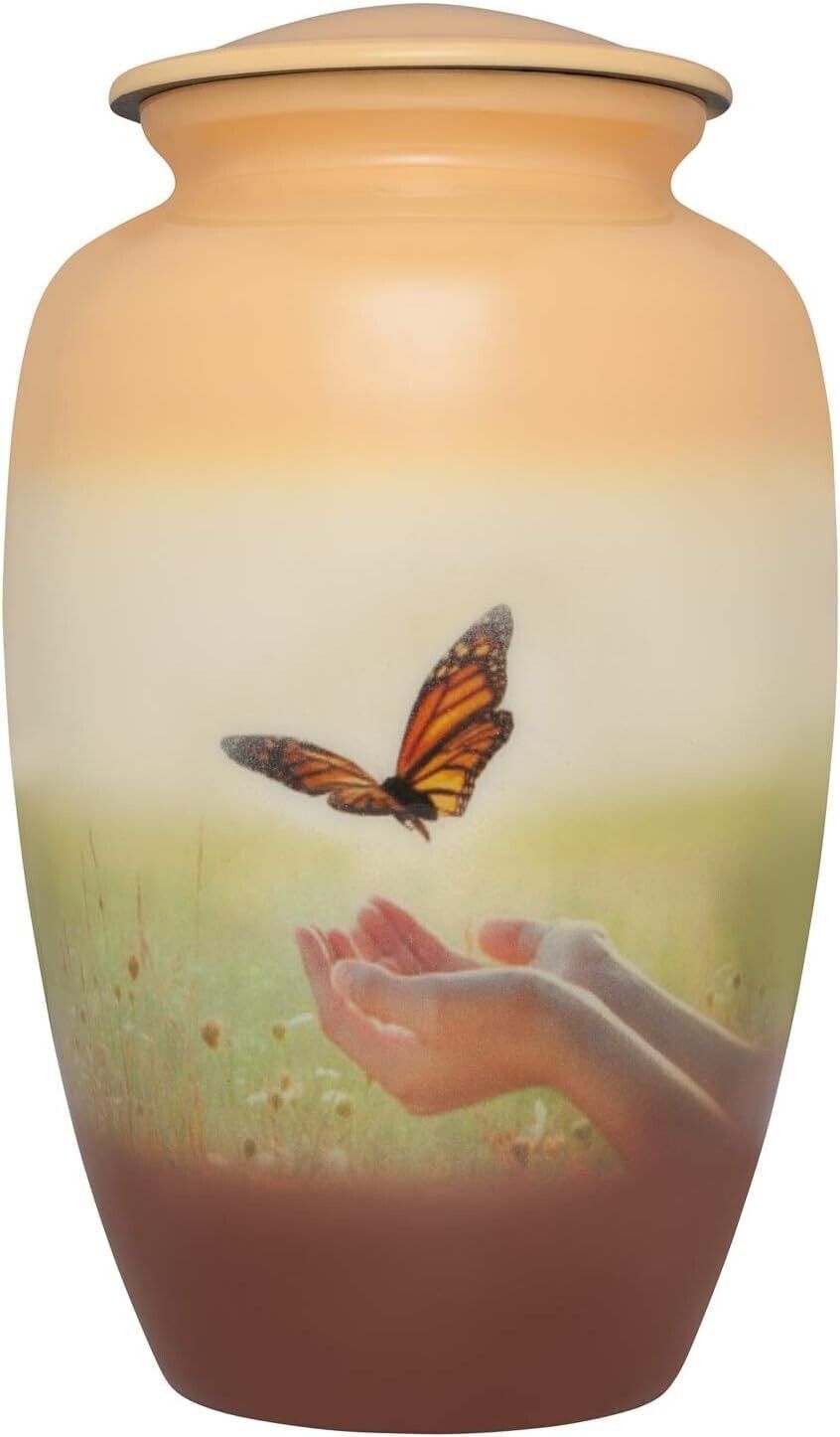 Beautiful Flying Butterfly Cremation Urn Keepsake Personalized Female & Male Ash