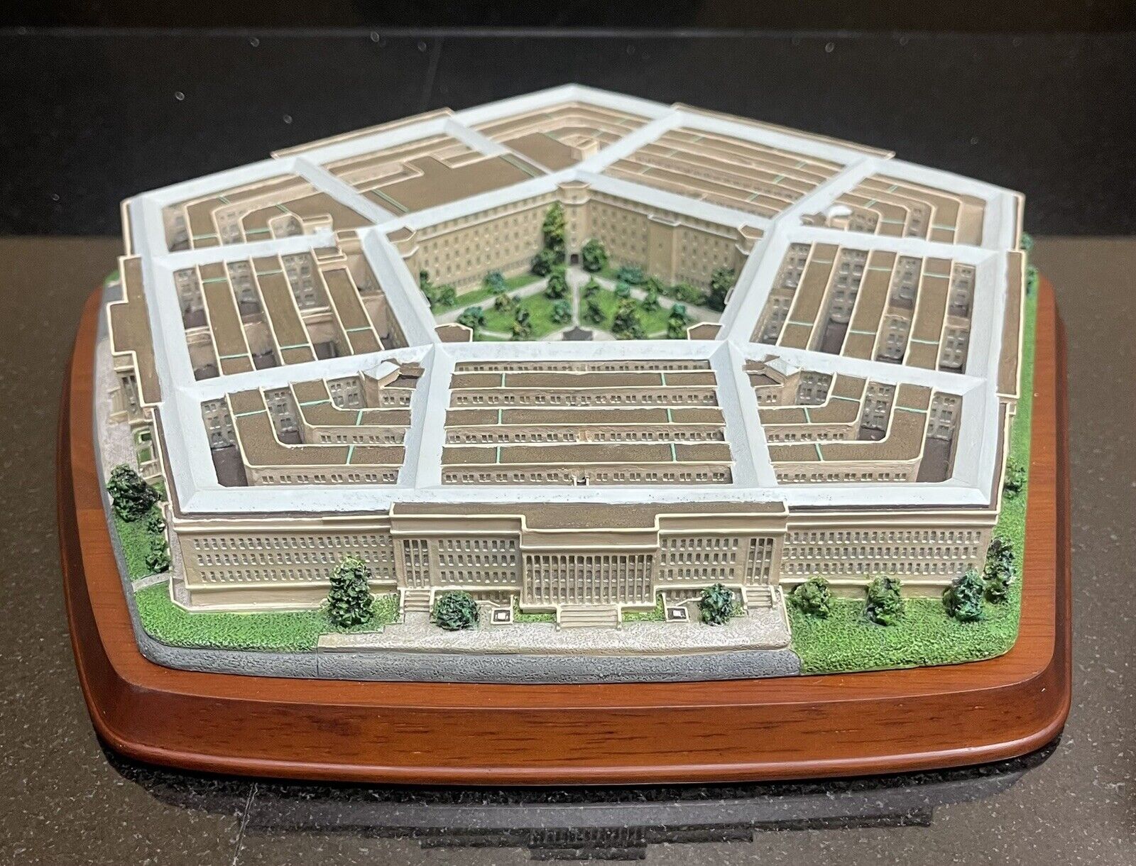 The Danbury Mint “The Pentagon” Landmark Sculpture Model. 10.5x10.5x2”. Resin.
