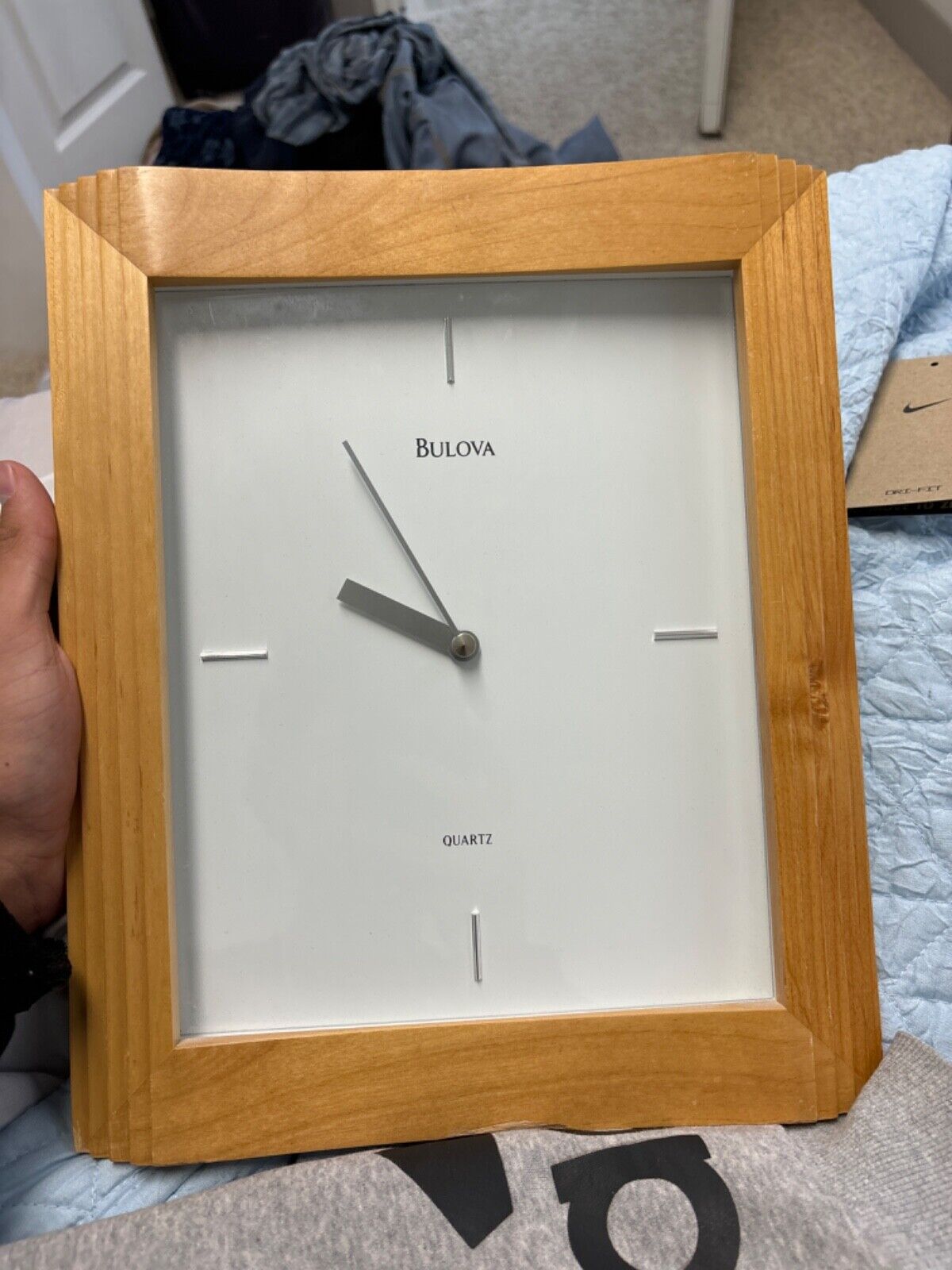 vintage bulova wall clock 1980s