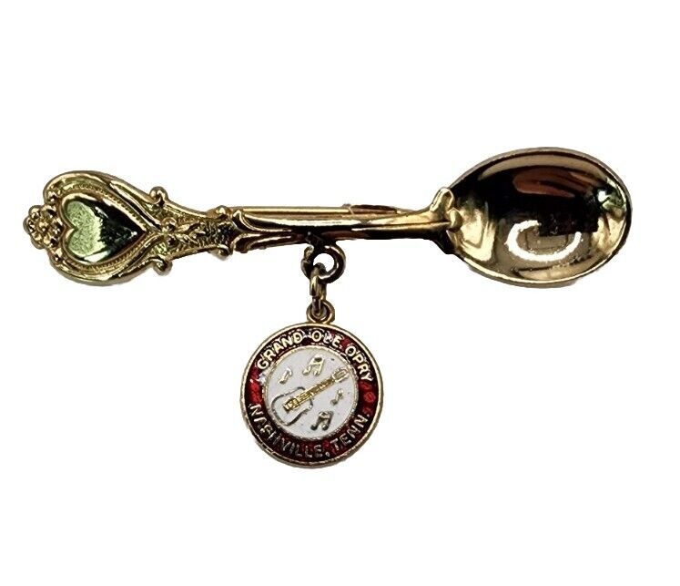 Vintage Grand Ole Opray Nashville Collectible Spoon Brooch Medallion Souvenir 