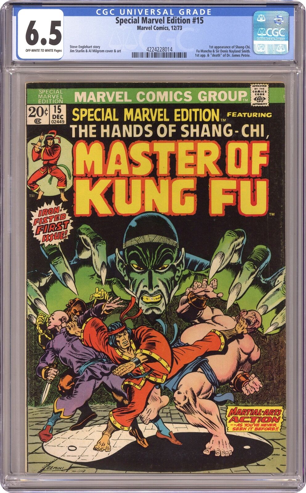 Special Marvel Edition #15 CGC 6.5 1973 4224228014 1st app. Shang Chi