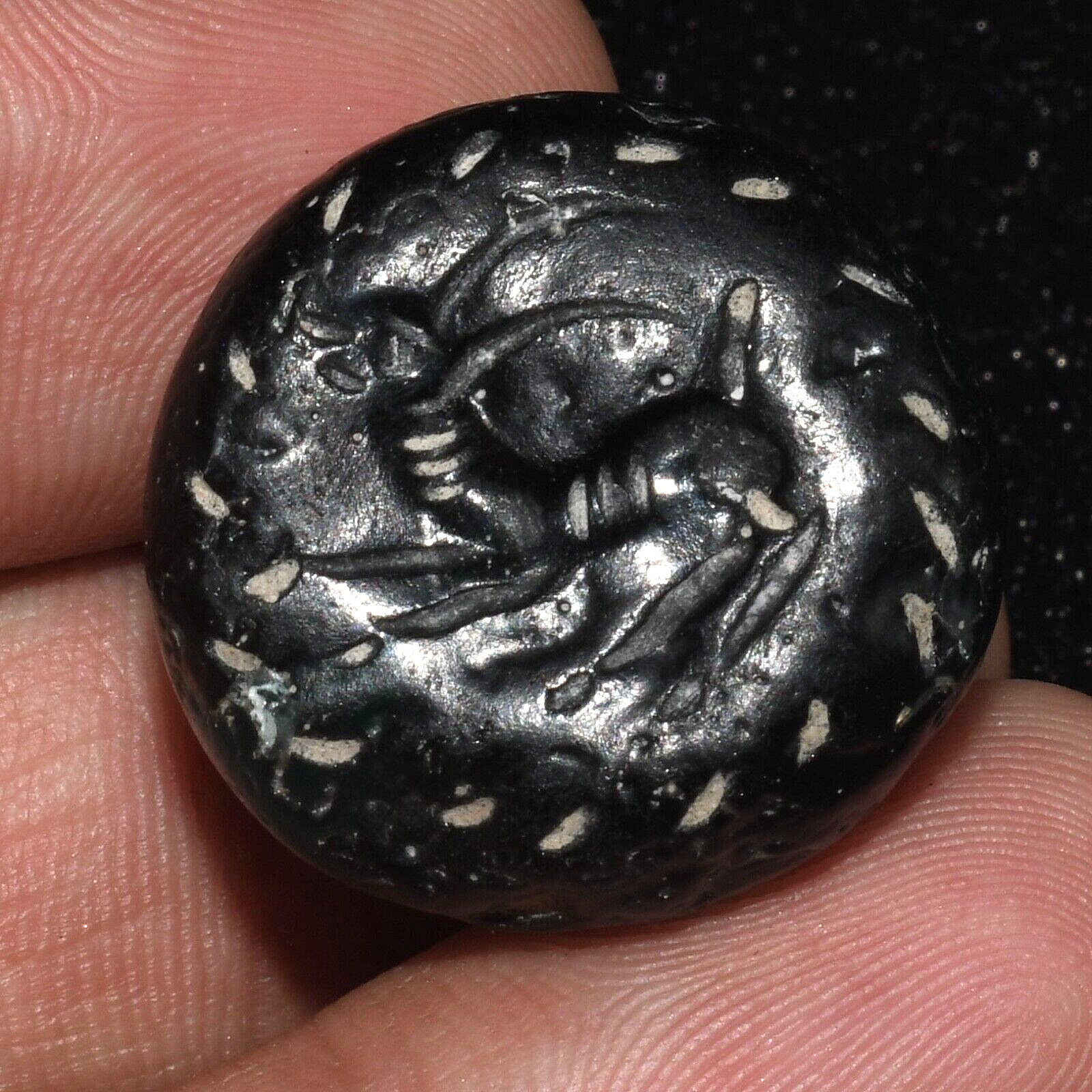 Genuine Ancient Roman Jasper Stone Intaglio Seal Amulet Ca. 1st - 3rd Century AD