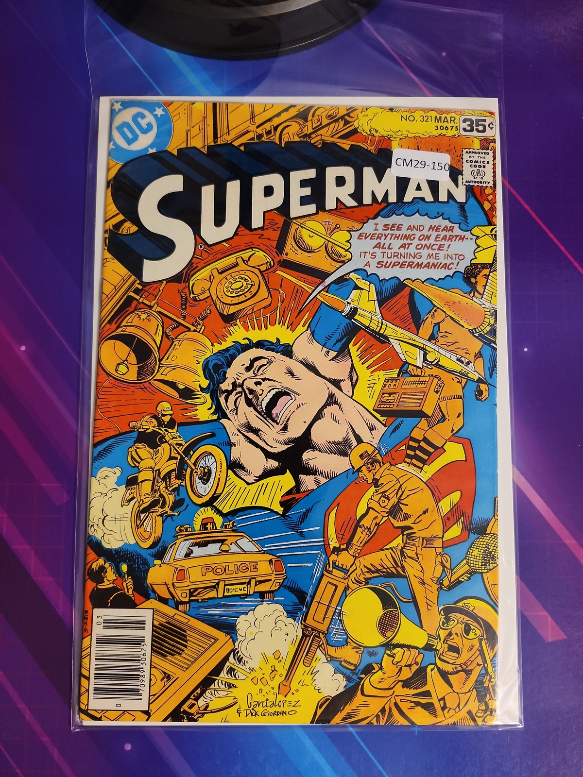 SUPERMAN #321 VOL. 1 HIGH GRADE NEWSSTAND DC COMIC BOOK CM29-150