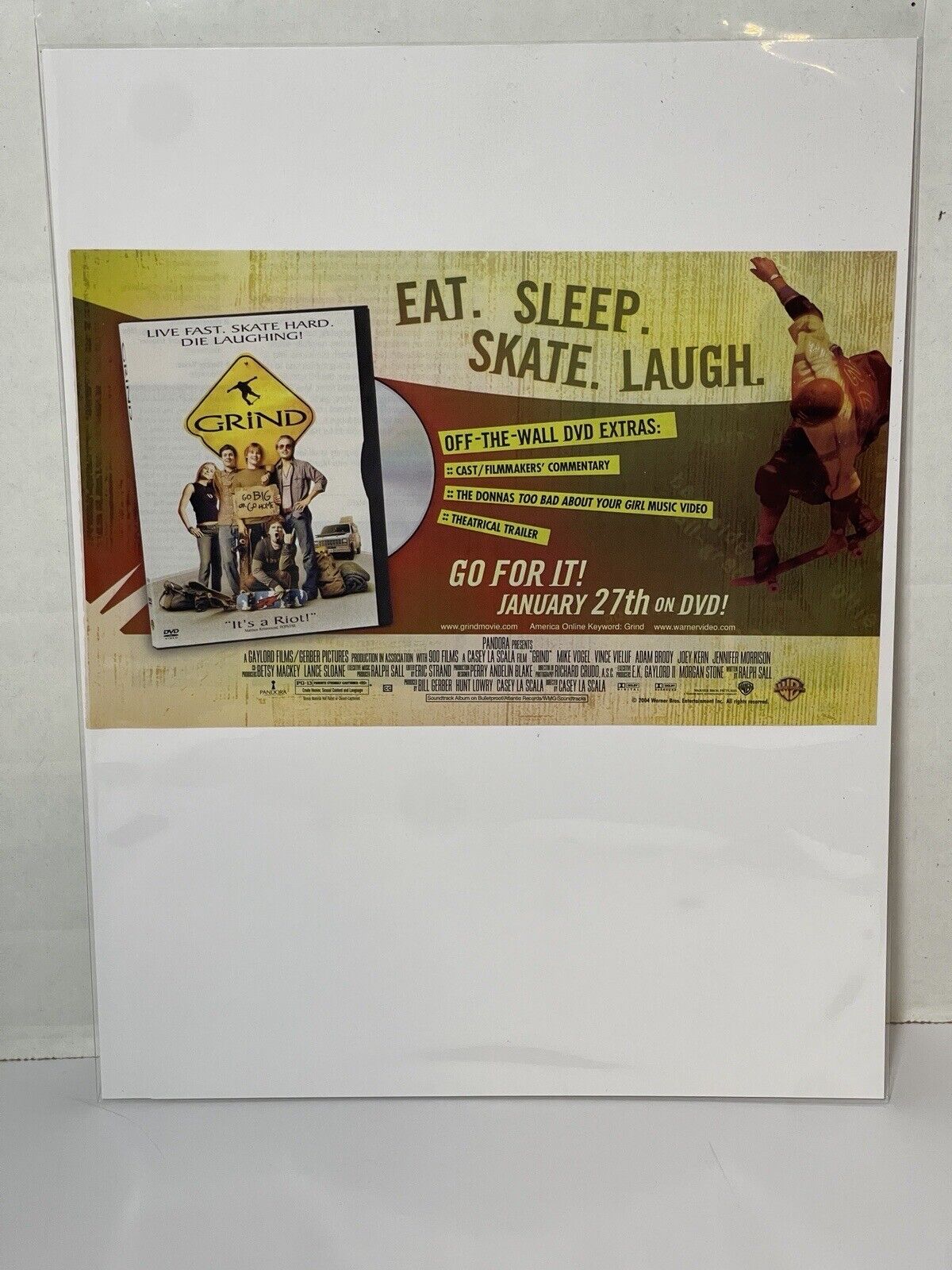 2004 Grind Movie/DVD Print Ad/Poster Advert Skateboarding Mike Vogel Adam Brody
