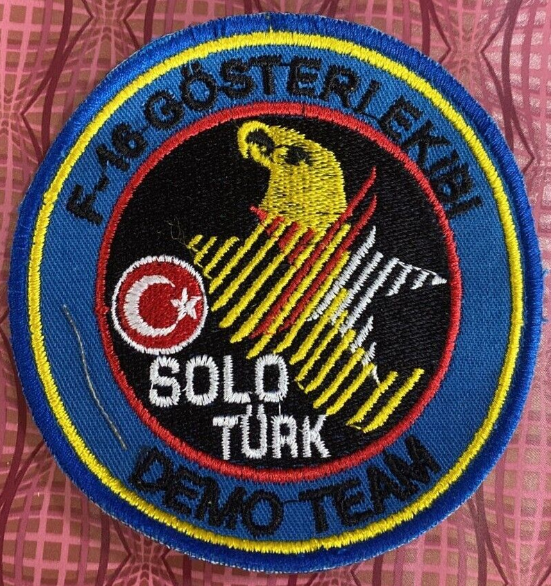 SOLO TURK Turkish Airforce PILOT F-16 SHOW TEAM uniform Patches badge DEMO TEAM