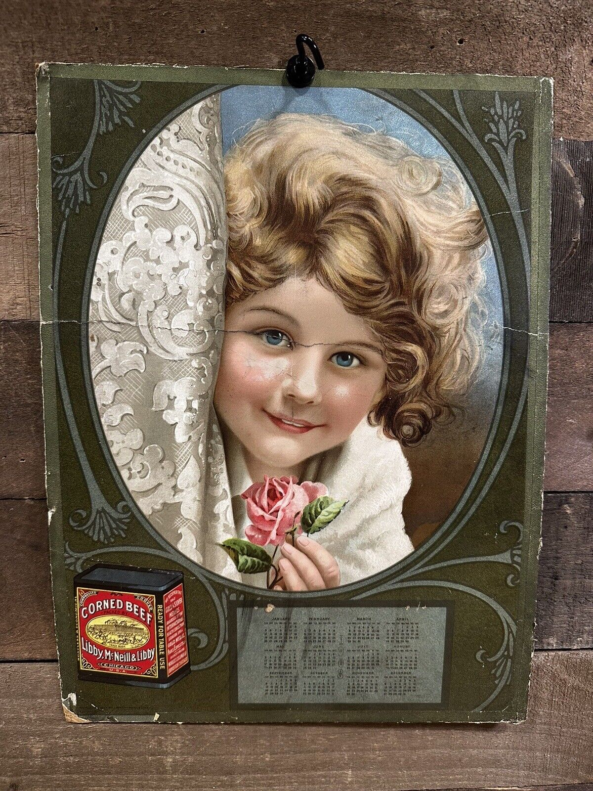 Antique 1908 “Libby, McNeill & Libby Co.” Calendar Chicago, Illinois 