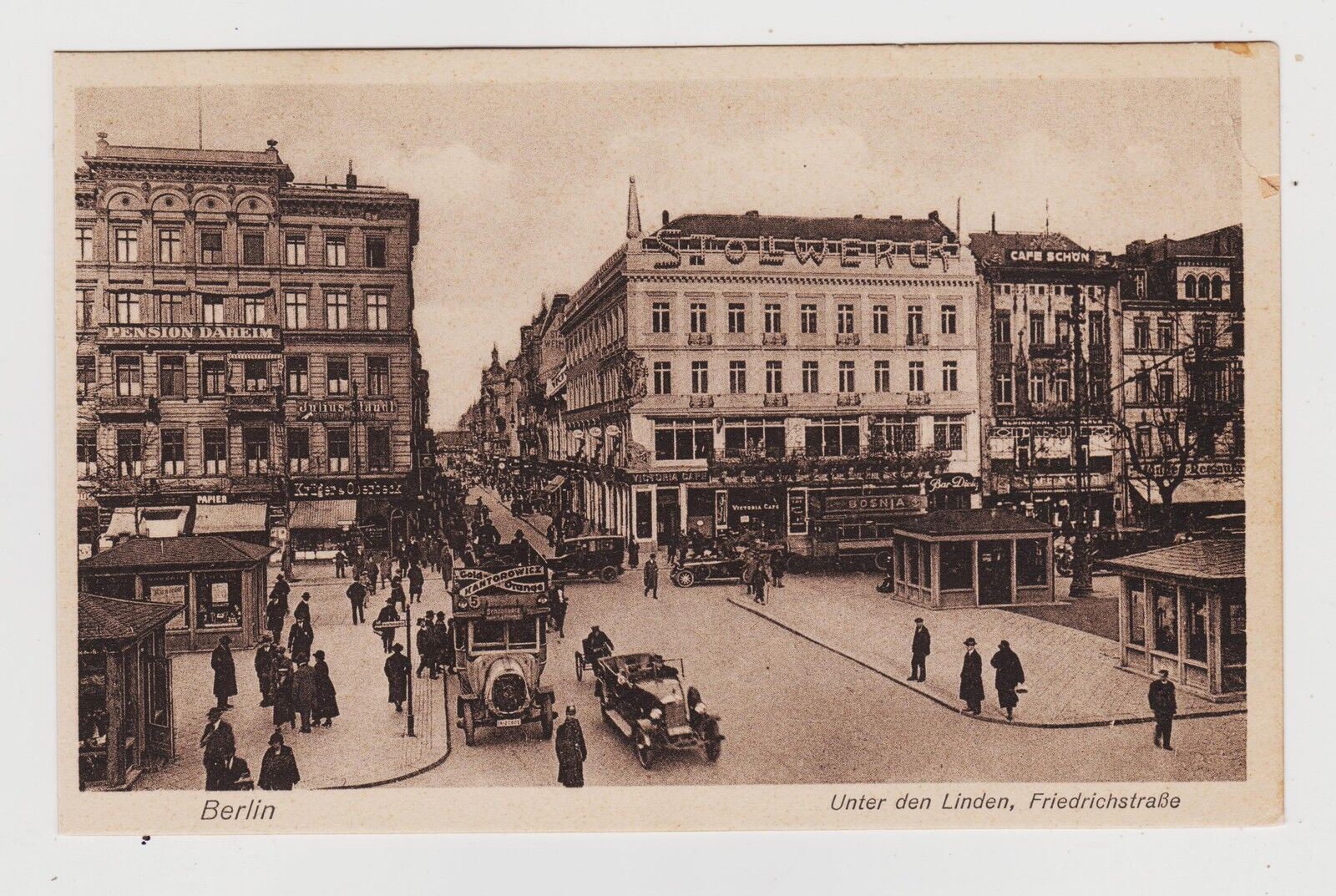 Berlin,Germany,Unter den Linden,Friedrichstrasse,Vintage Cars,1927