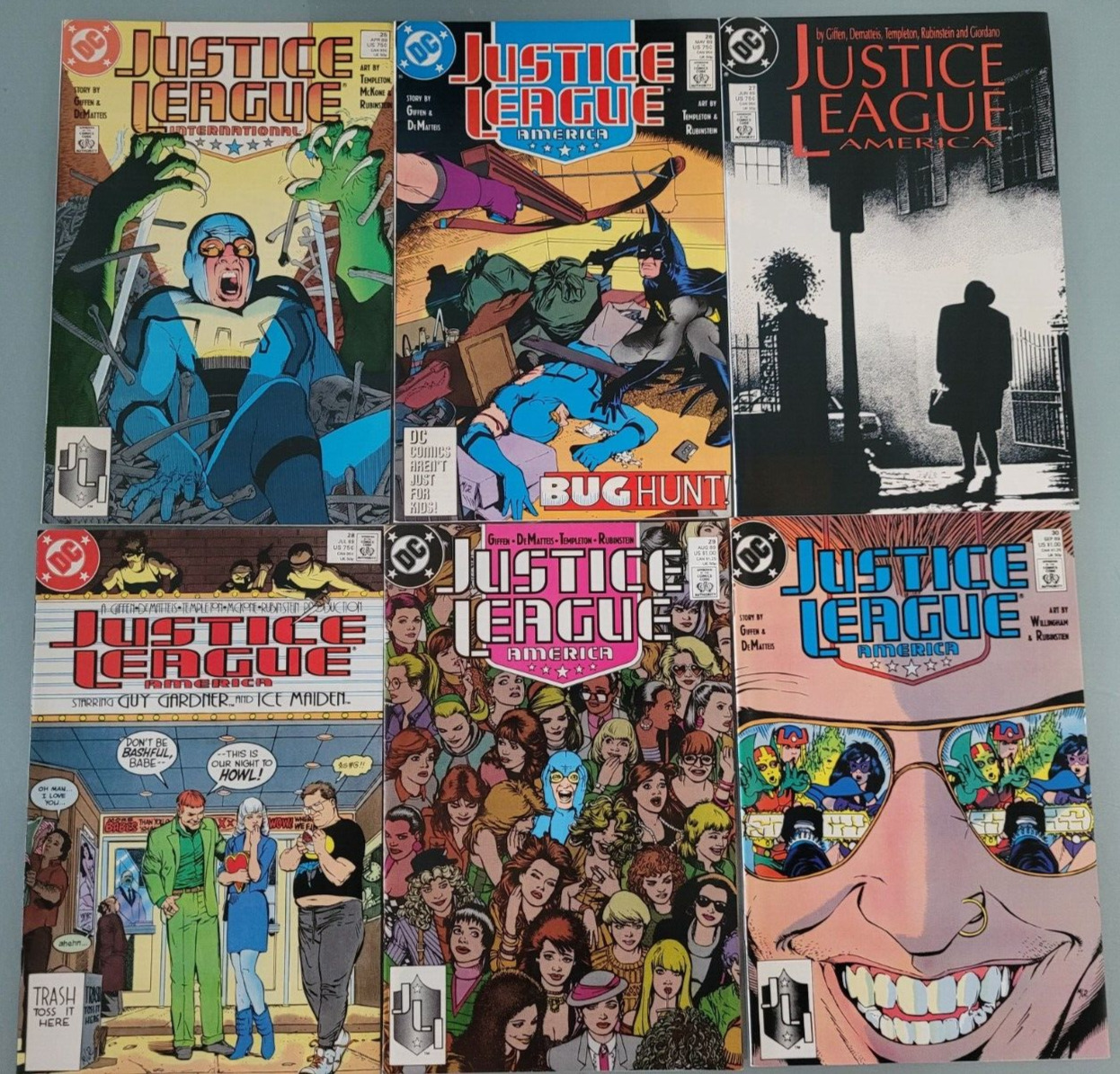 JUSTICE LEAGUE AMERICA #25-49 (1989) DC COMICS SET OF 22 ISSUES ADAM HUGHES