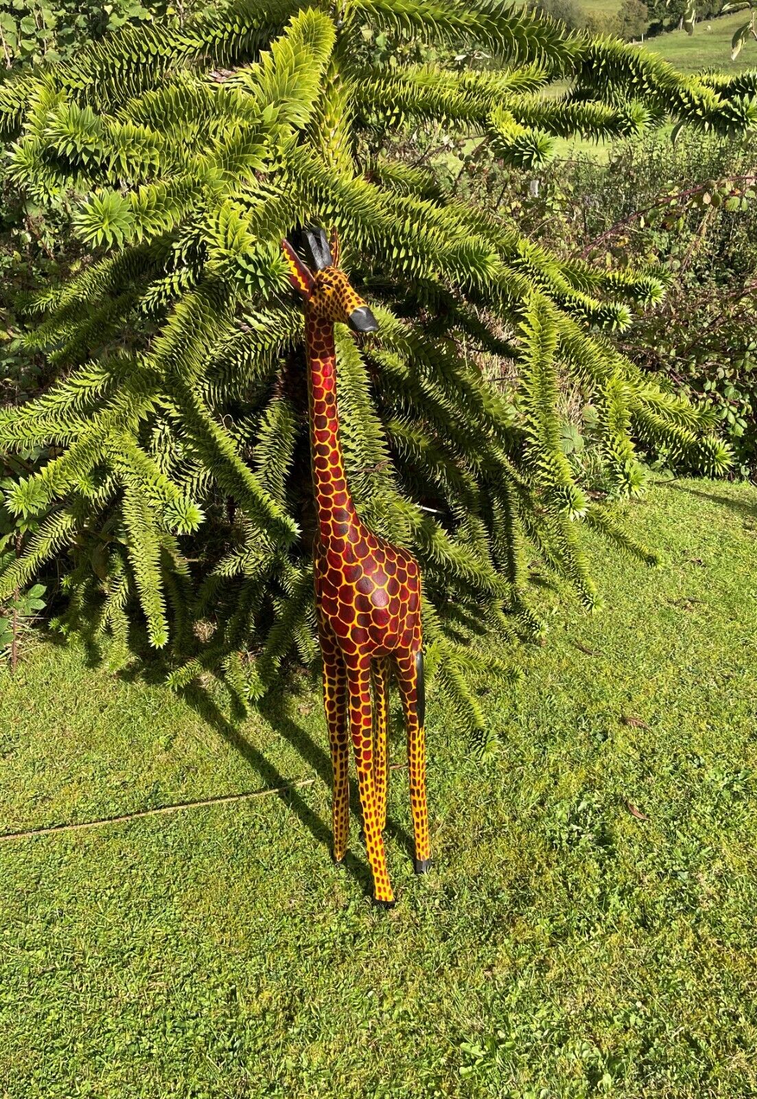 African Hand Carved Wooden Giraffe (4ft)