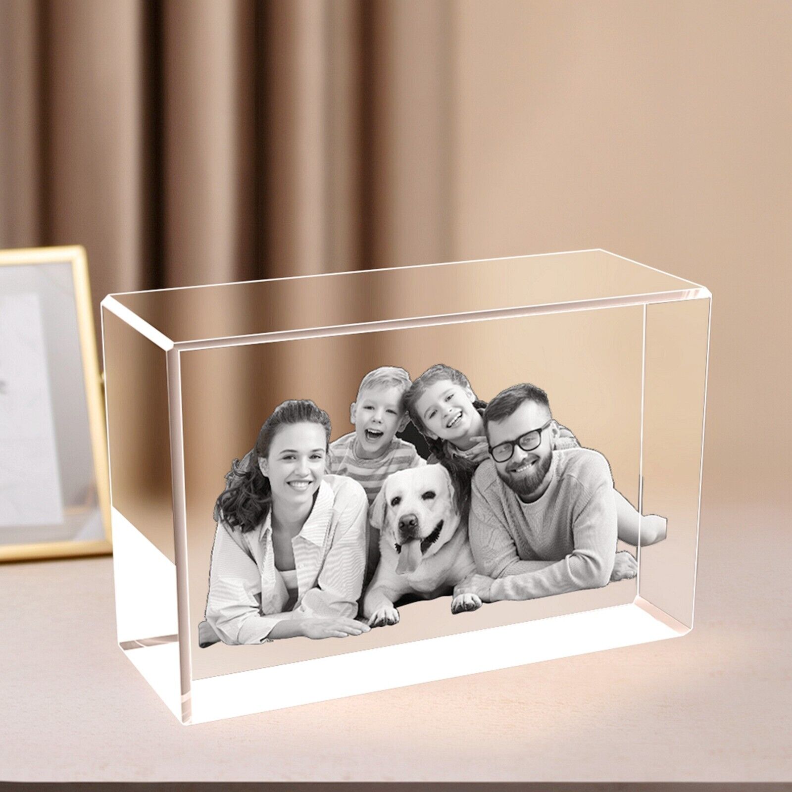 Personalised 3D Crystal Photo Gift for Birthday, Anniversary, Fathers day, Xmas