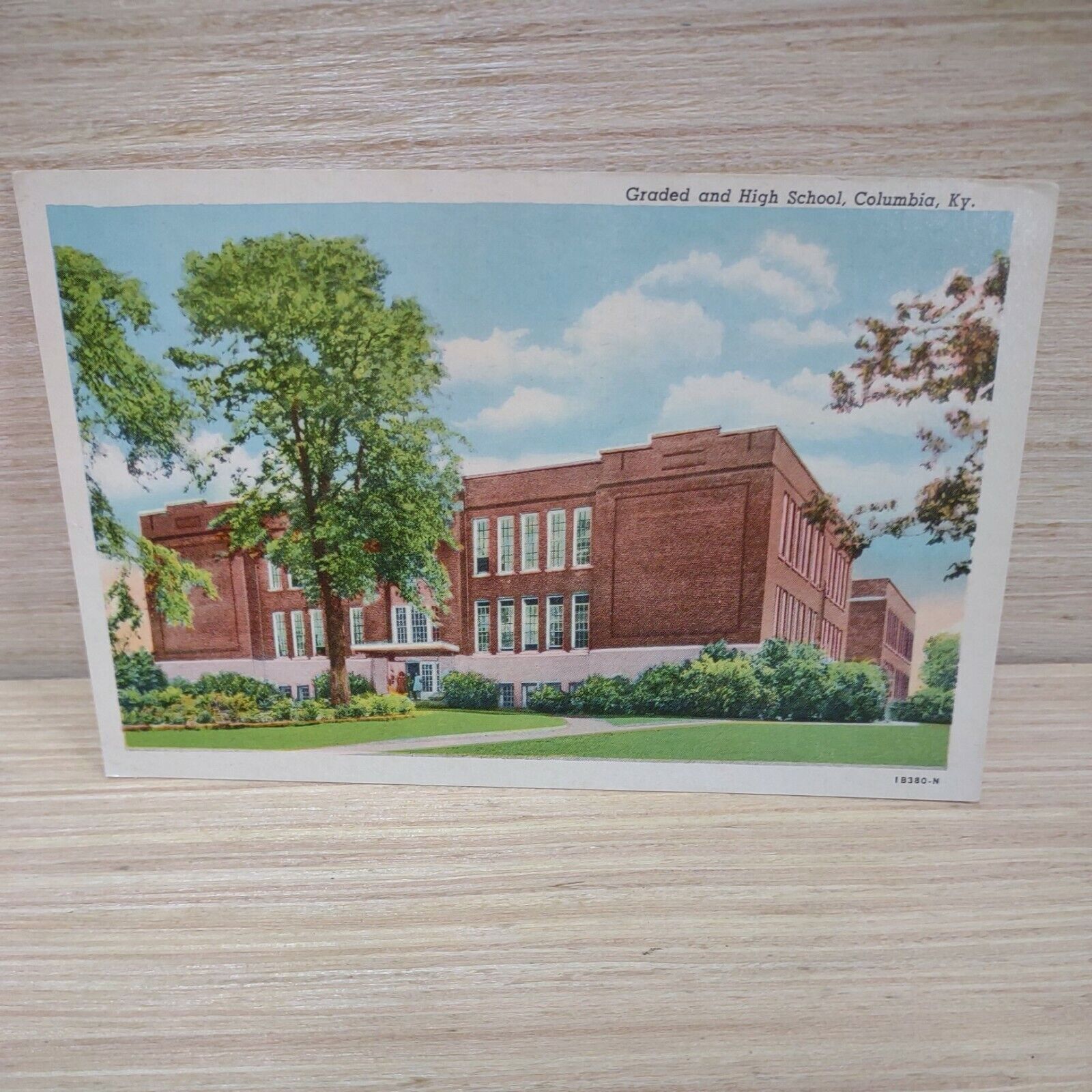 Postcard. Columbia, Kentucky KY ~ Grade & High School  1940