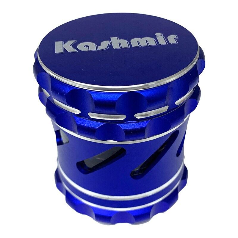 Aluminum 4 Piece Grinder 2.5 Inch Blue Tobacco Herb Spices Crusher by Kashmir