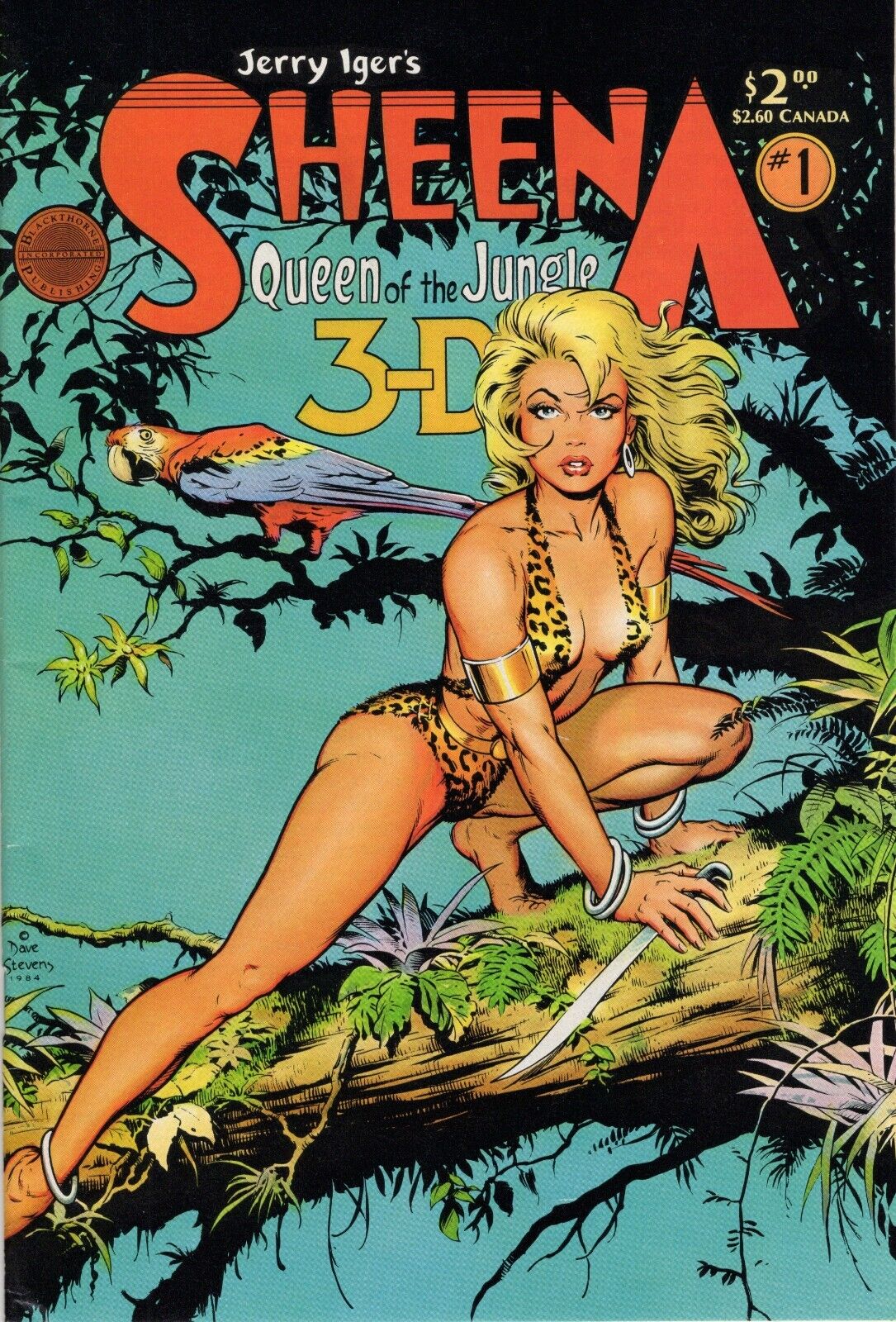 Sheena Queen of the Jungle #1 3-D Special (Blackthorne, 1985) Dave Stevens Cover