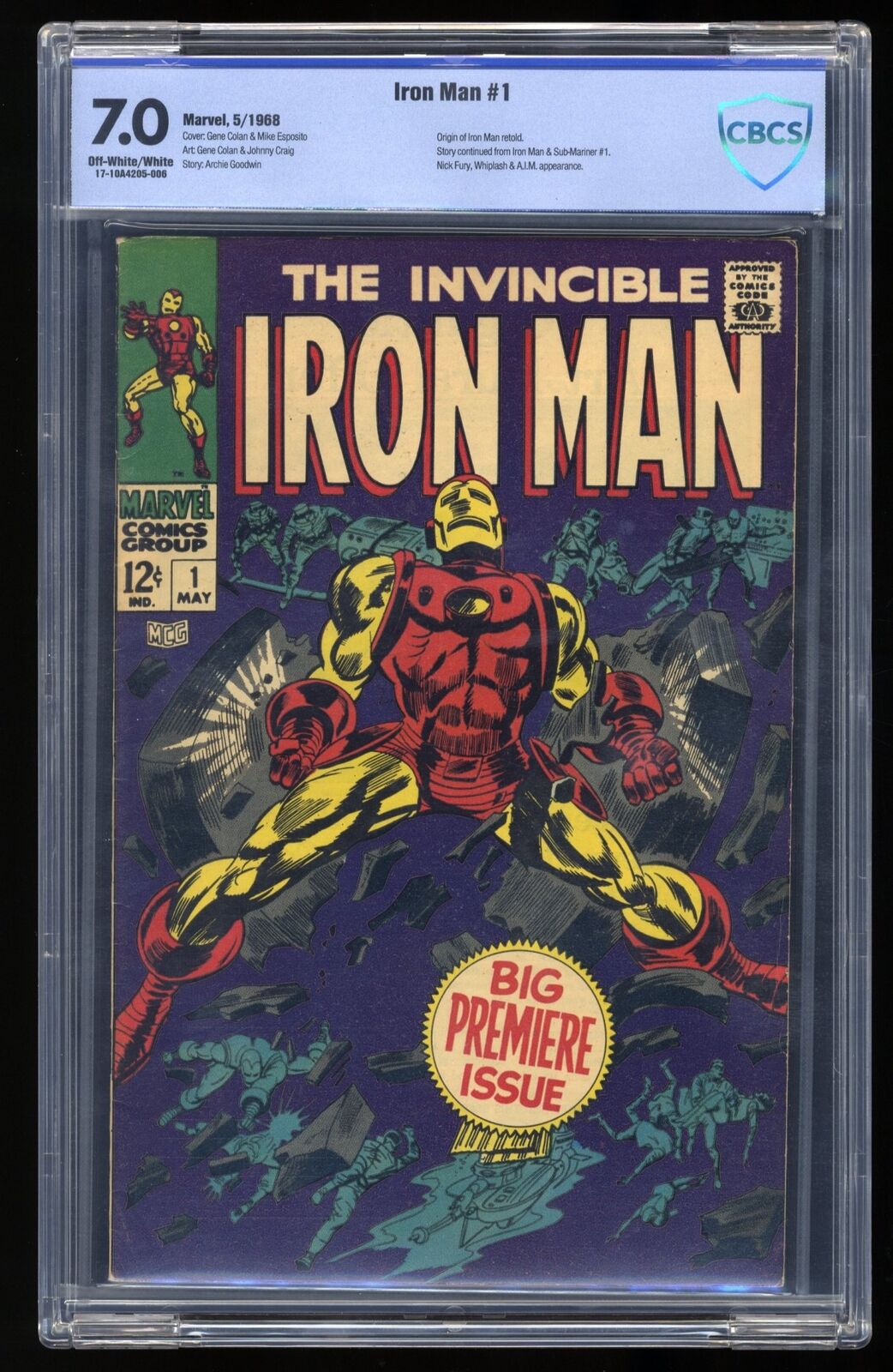 Iron Man (1968) #1 CBCS FN/VF 7.0 Origin Retold Stan Lee Marvel 1968