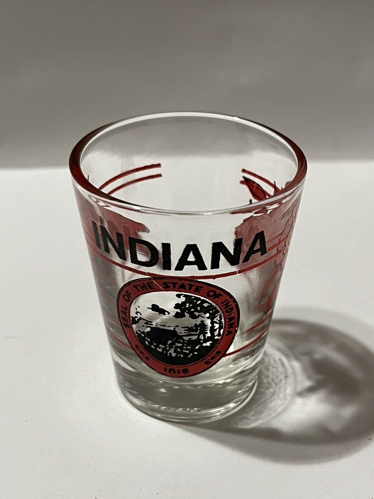 Indiana 1oz Shot Glass Cardinal Travel Souvenir