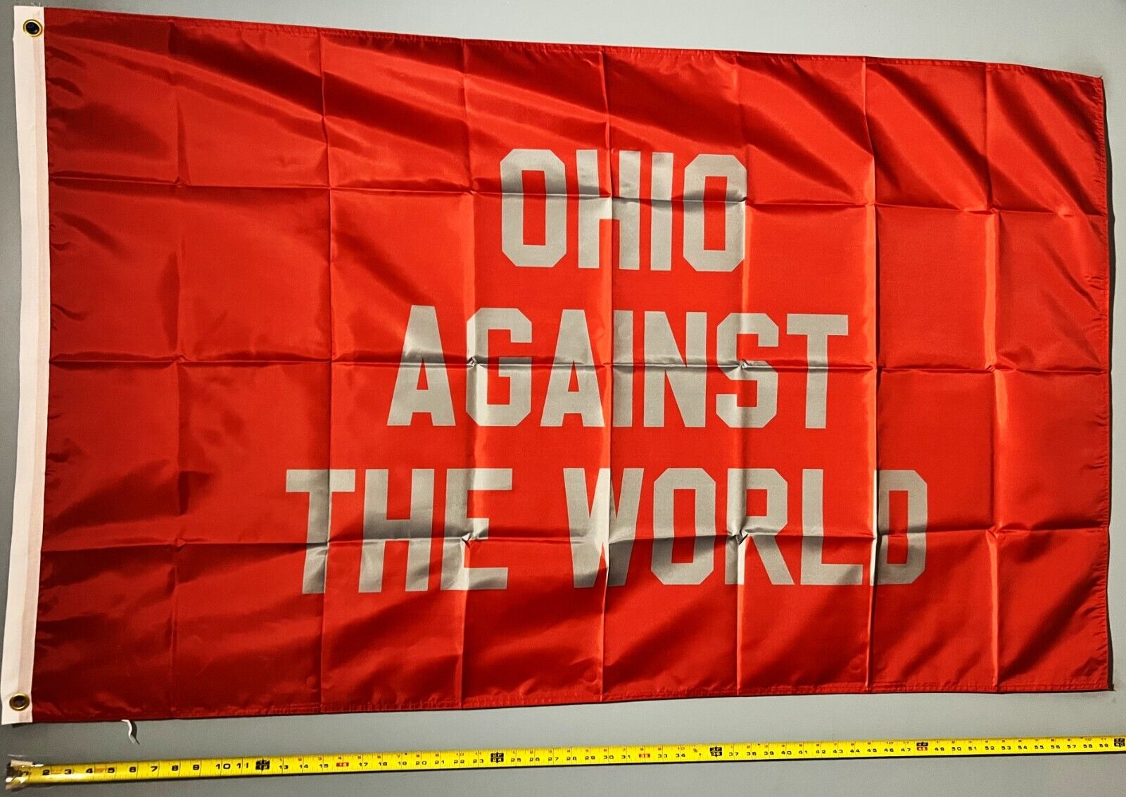 Ohio Against The World FLAG FREE USA SHIP rgl Buckeyes Browns Dorm Beer USA 3x5'