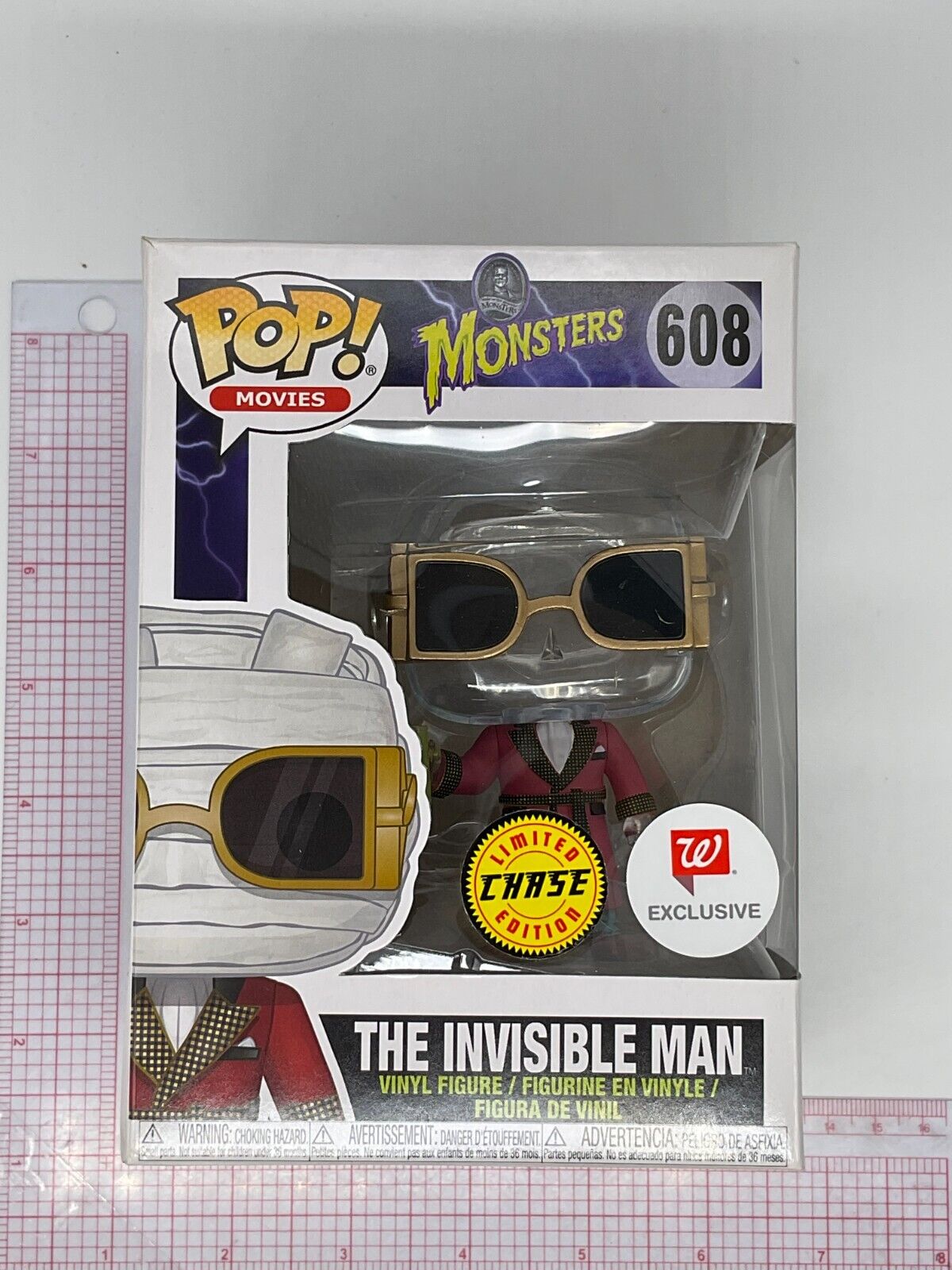 Funko Pop Movies Universal Monsters #608 The Invisible Man (Limited Chase) i01