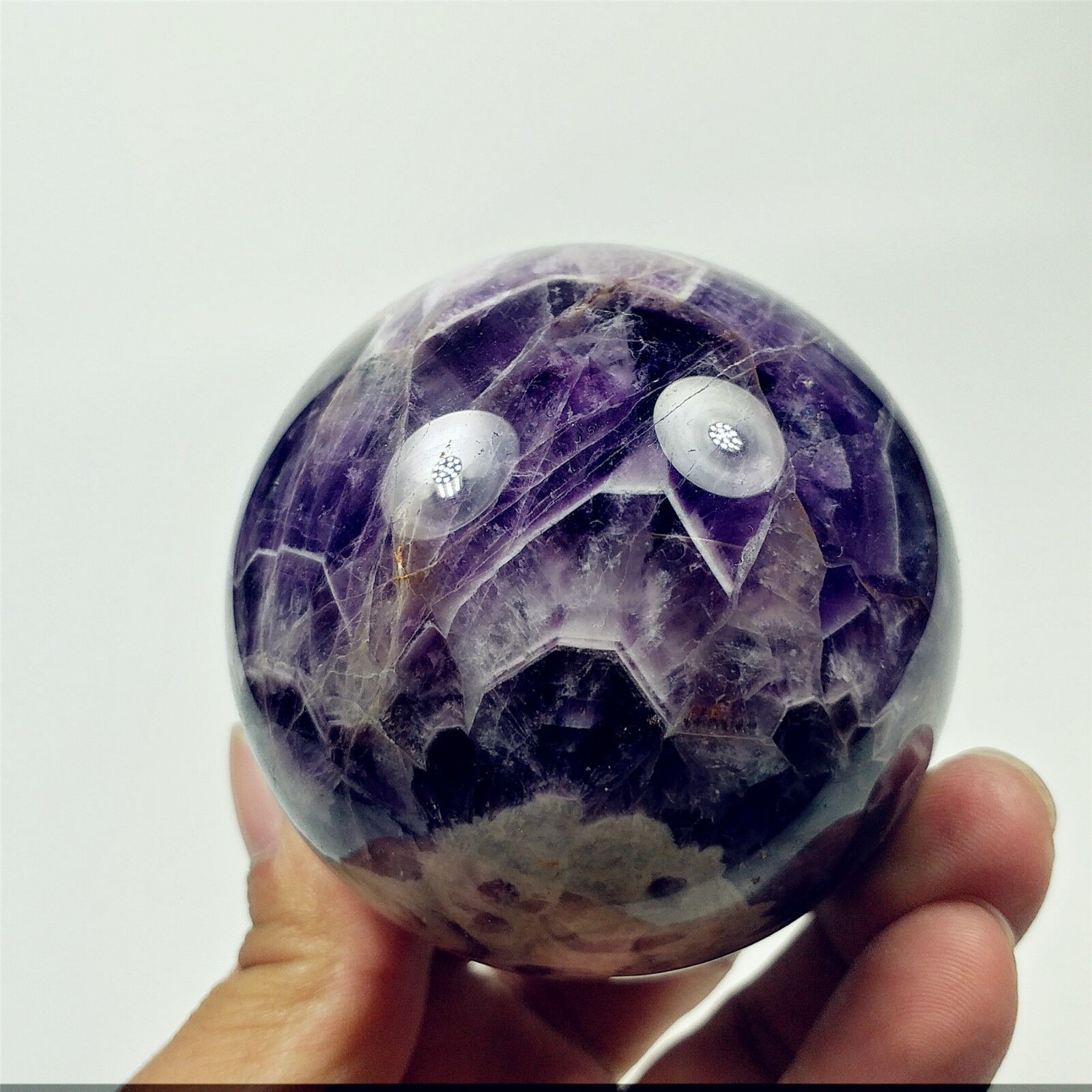 483g NATURAL Dream Amethyst Crystal sphere ball Orb Gem Stone A1762