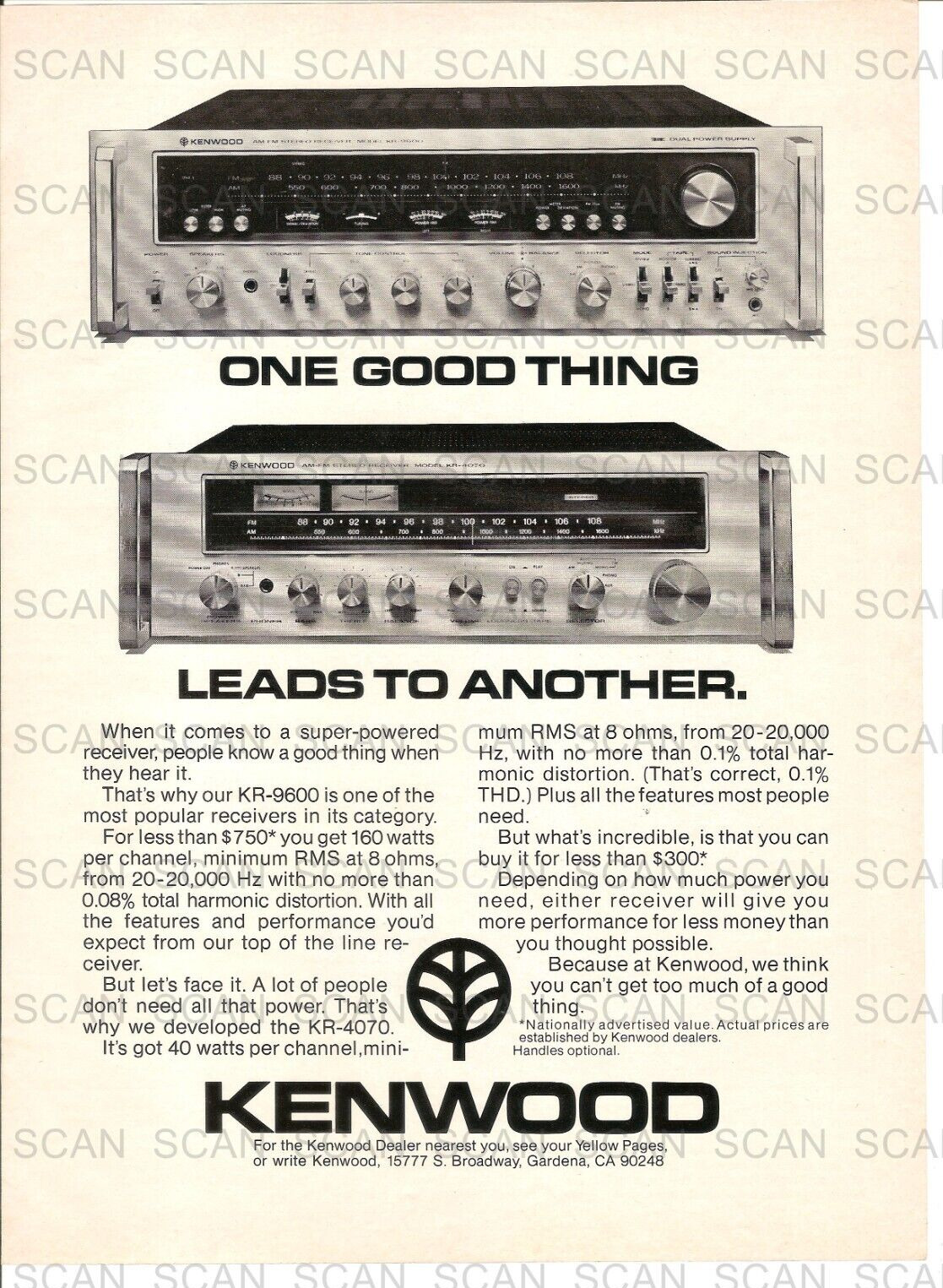 1978 Kenwood Stereo Receivers Vintage Magazine Ad    Kenwood KR-9600 and KR-4070