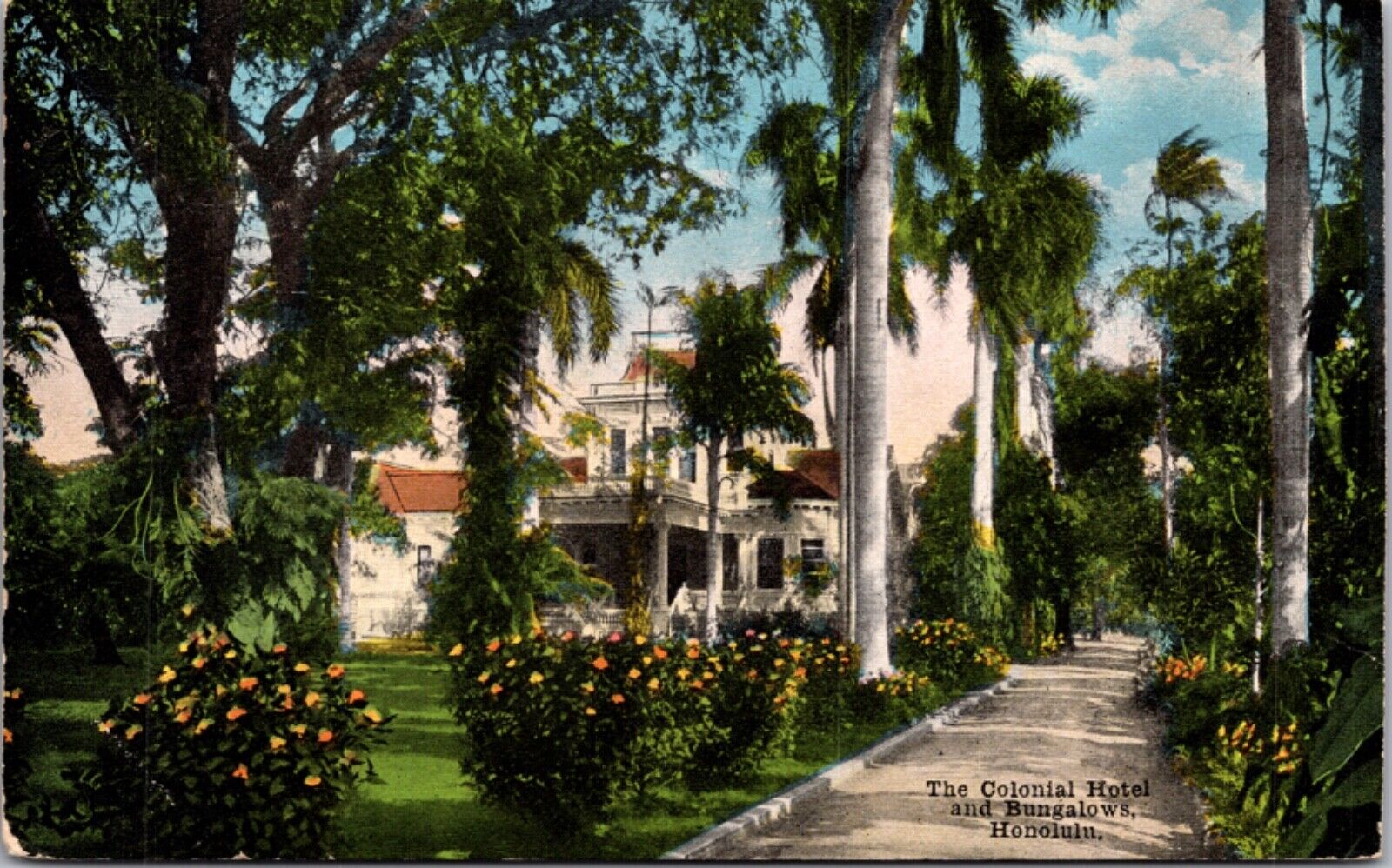 Postcard The Colonial Hotel and Bungalows in Honolulu, Hawaii