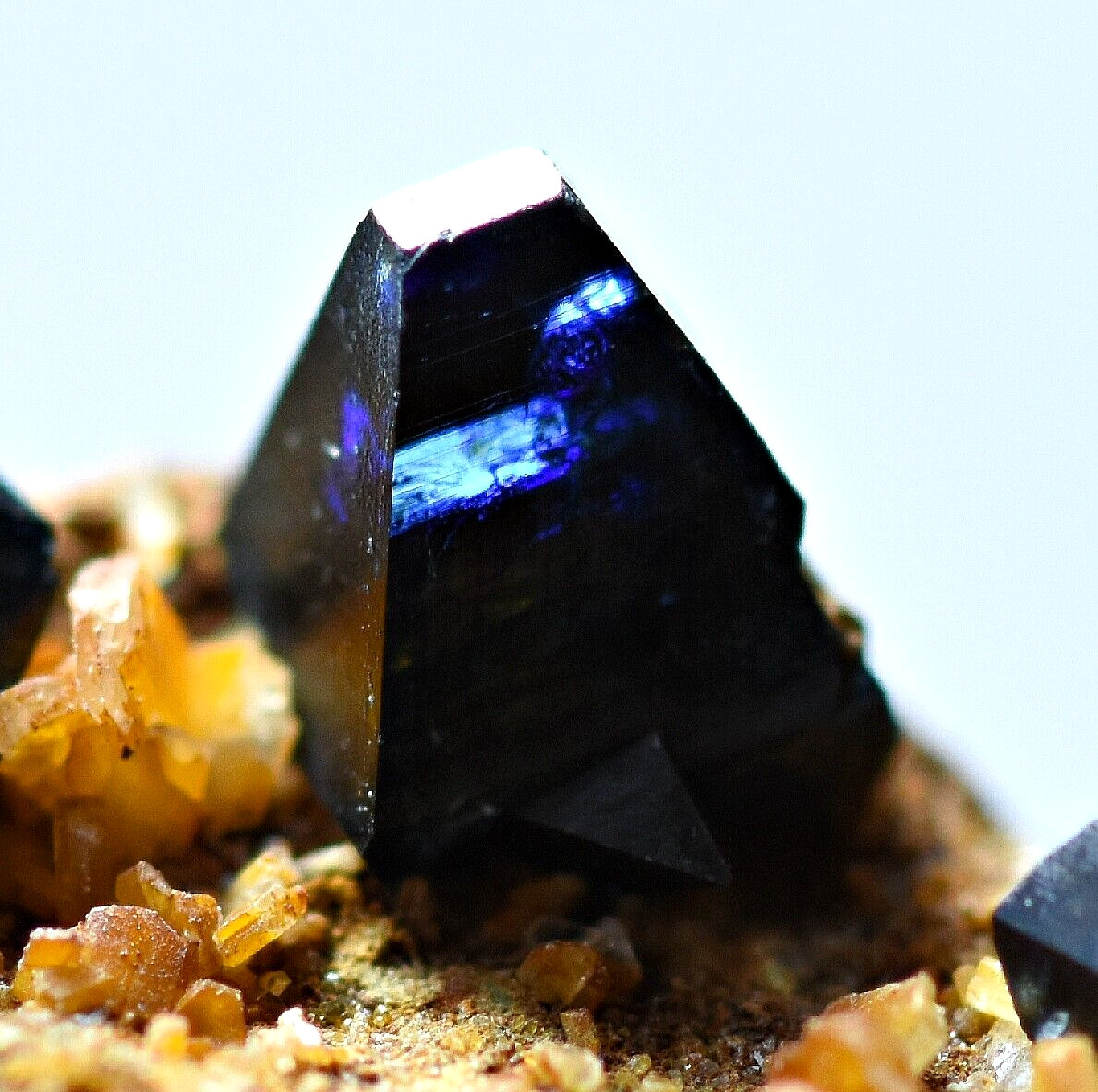 138 Carat Extremely Rare Full Terminated Blue Shaded Anatase Crystals On Matrix