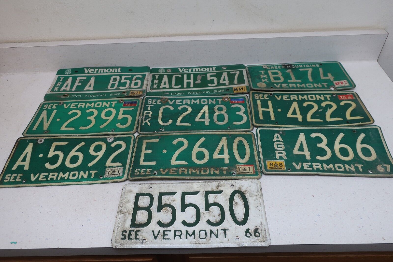Vermont Bulk License Plates Old 1997 1990 19761971 1967 1968 1966 (E35)