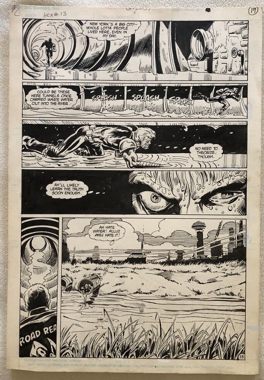 Hex Comic Sept 1986 #13 Original Art By Michael Fleisher, Mark Texeira & Garzon