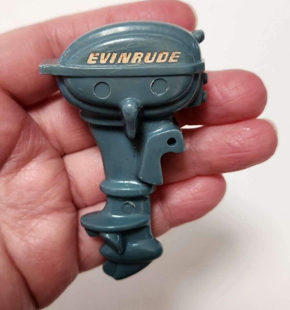 Vintage Evinrude Outboard Motor Plastic Pin Employee Collectible