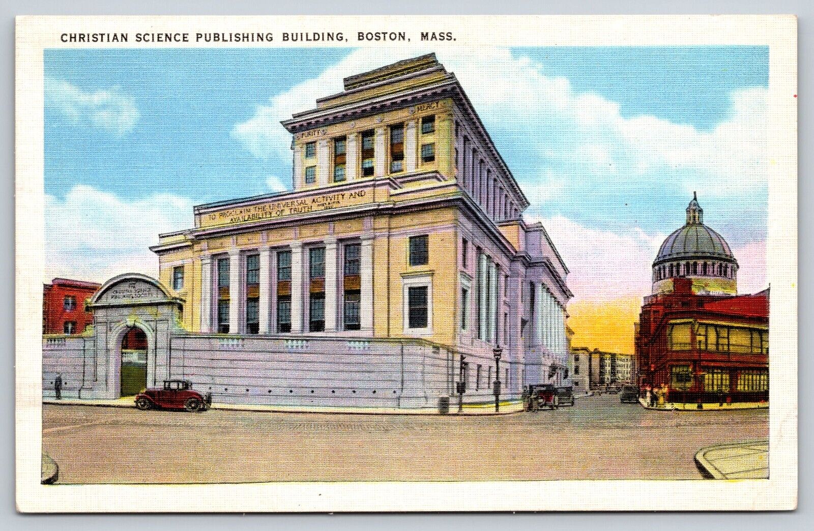 Postcard  Christian Science Publishing Building Boston Mass  [gc]