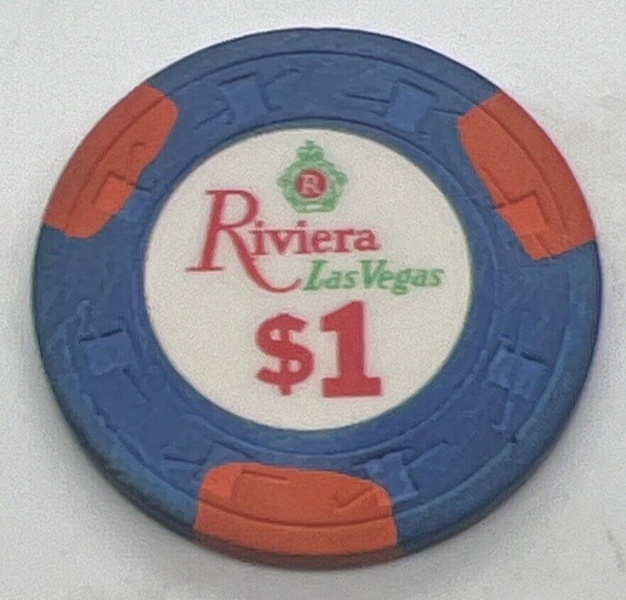 Riviera Casino Las Vegas Nevada $1 Chip H&C CJ 1971 - One Tan Inlay