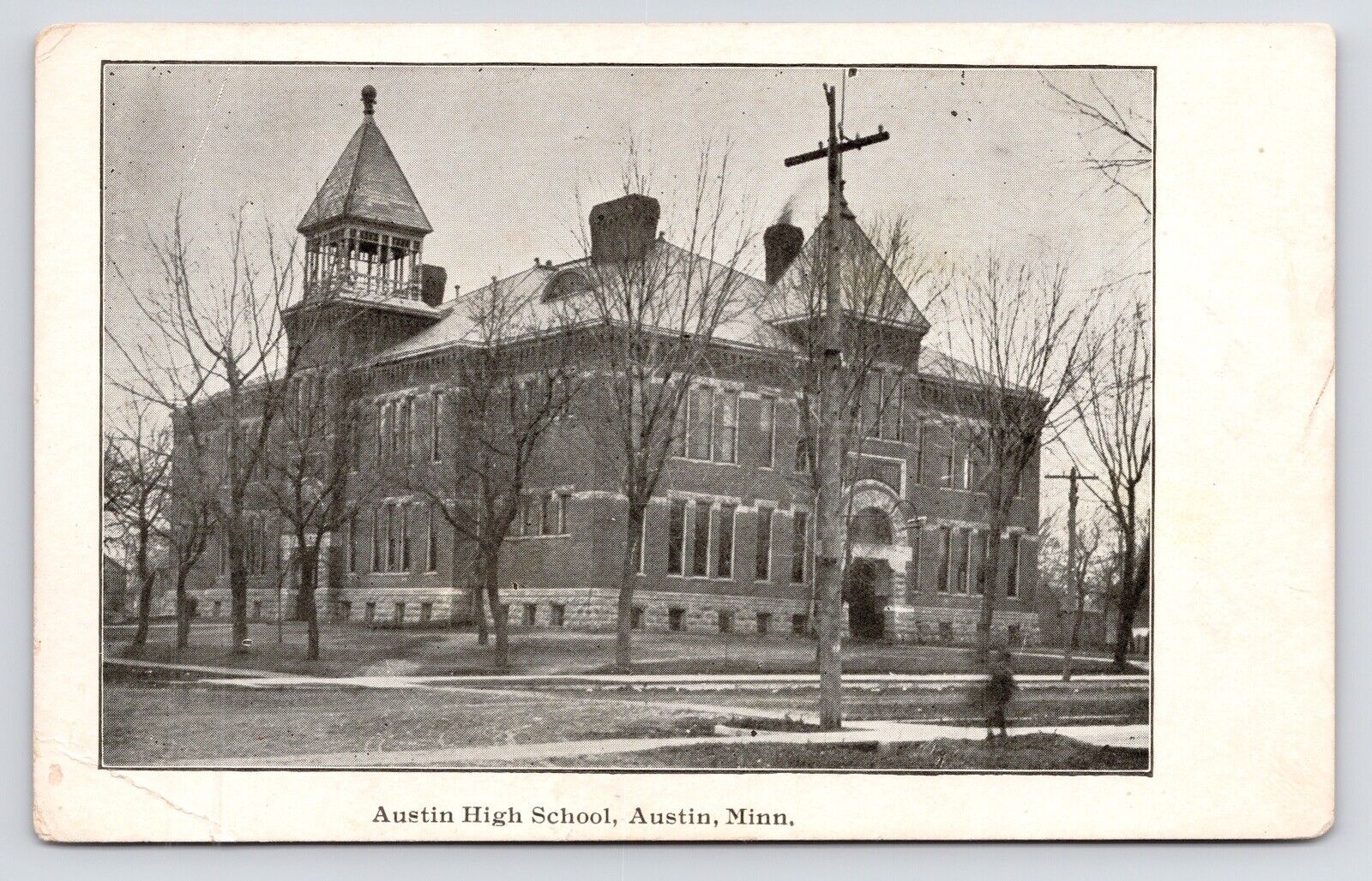 c1900s Austin High School~Mower County~Minnesota MN Minn~Antique Postcard