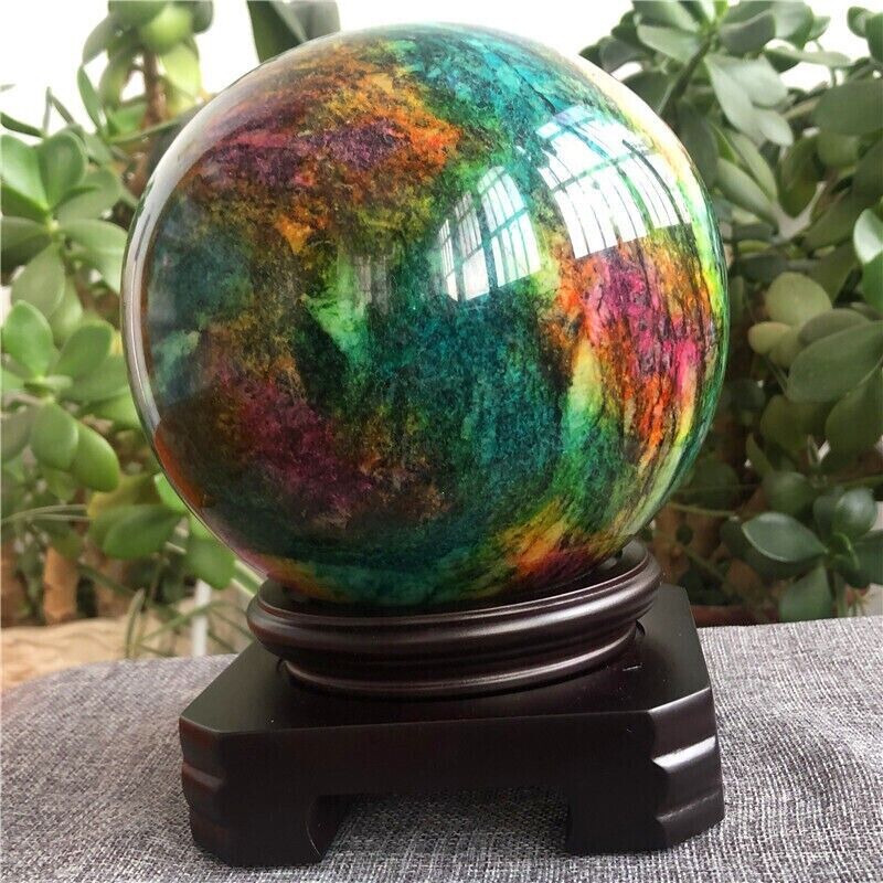 12.5 lb Beautiful Seven Colors Jade sphere healing -Taiwan China #B9