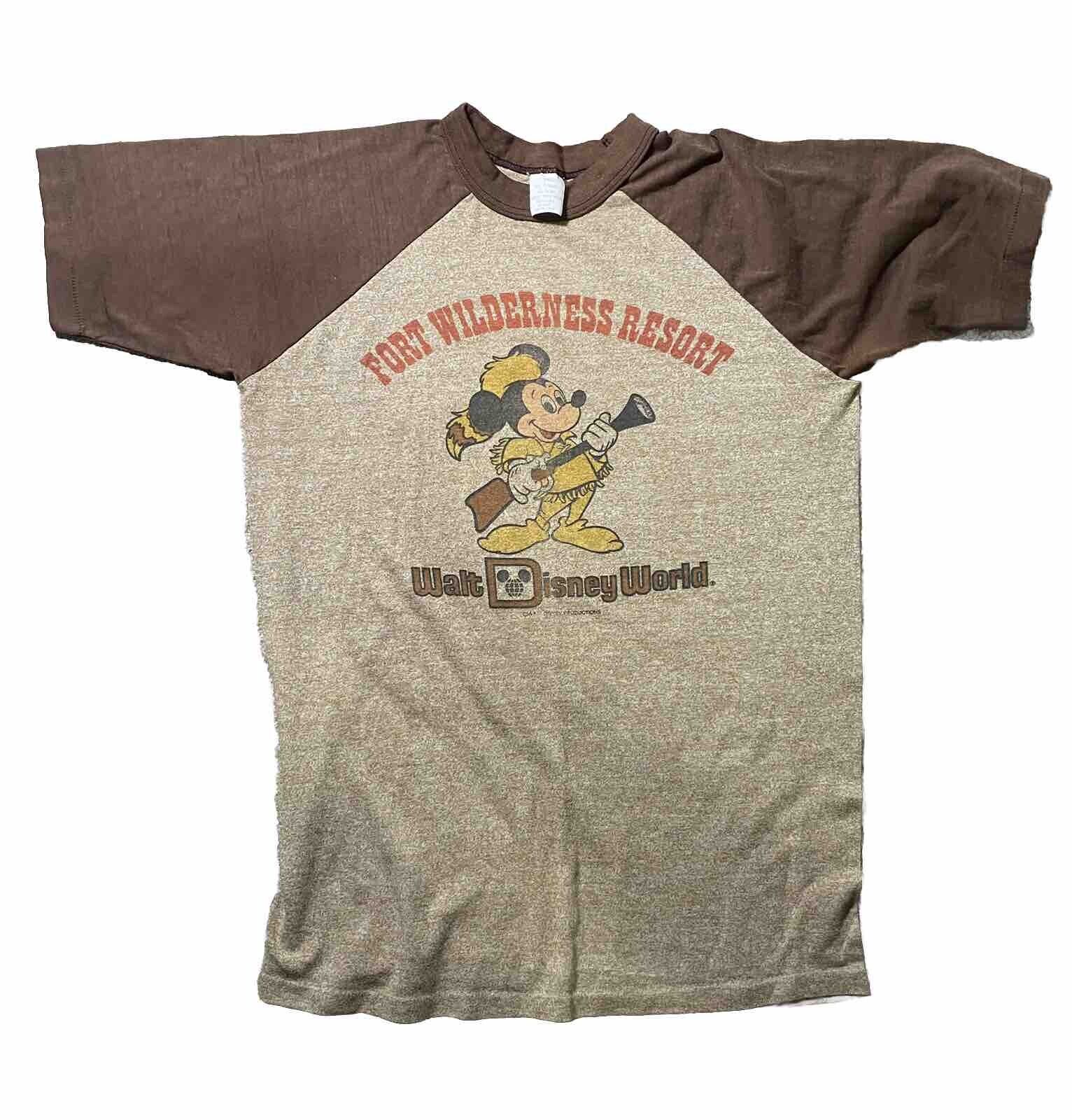 RARE 1970s Fort Wilderness Disney T Shirt V Medium (vintage) Single Stitch Vtg